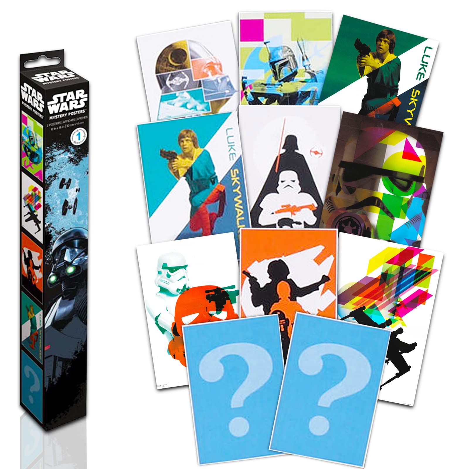 Photo 1 of 6 of- Classic Disney Star Wars Posters Set for Kids, Adults Bundle with 12 Assorted Star Wars Mystery Box Posters for Room Decor and Accessories | Star Wars Party Favors and Supplies