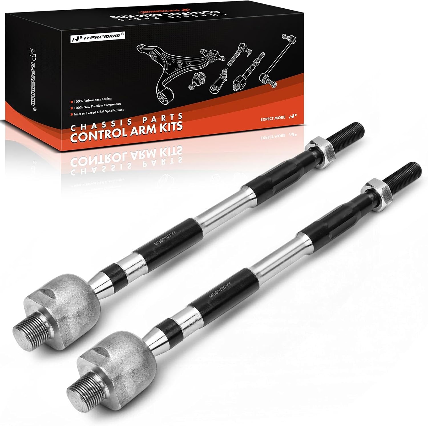 A-Premium 2 x Front Inner Tie Rod Ends, Compatible with Honda Ridgeline 2006-2014