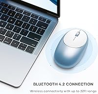 Vista 2 de Satechi M1 - Mouse inalámbrico Bluetooth, recargable USB-C, compacto y portátil, para MacBook Air/Pro M5/M4, iPad Air/Pro M5/M4/M3, iPad mini, Mac