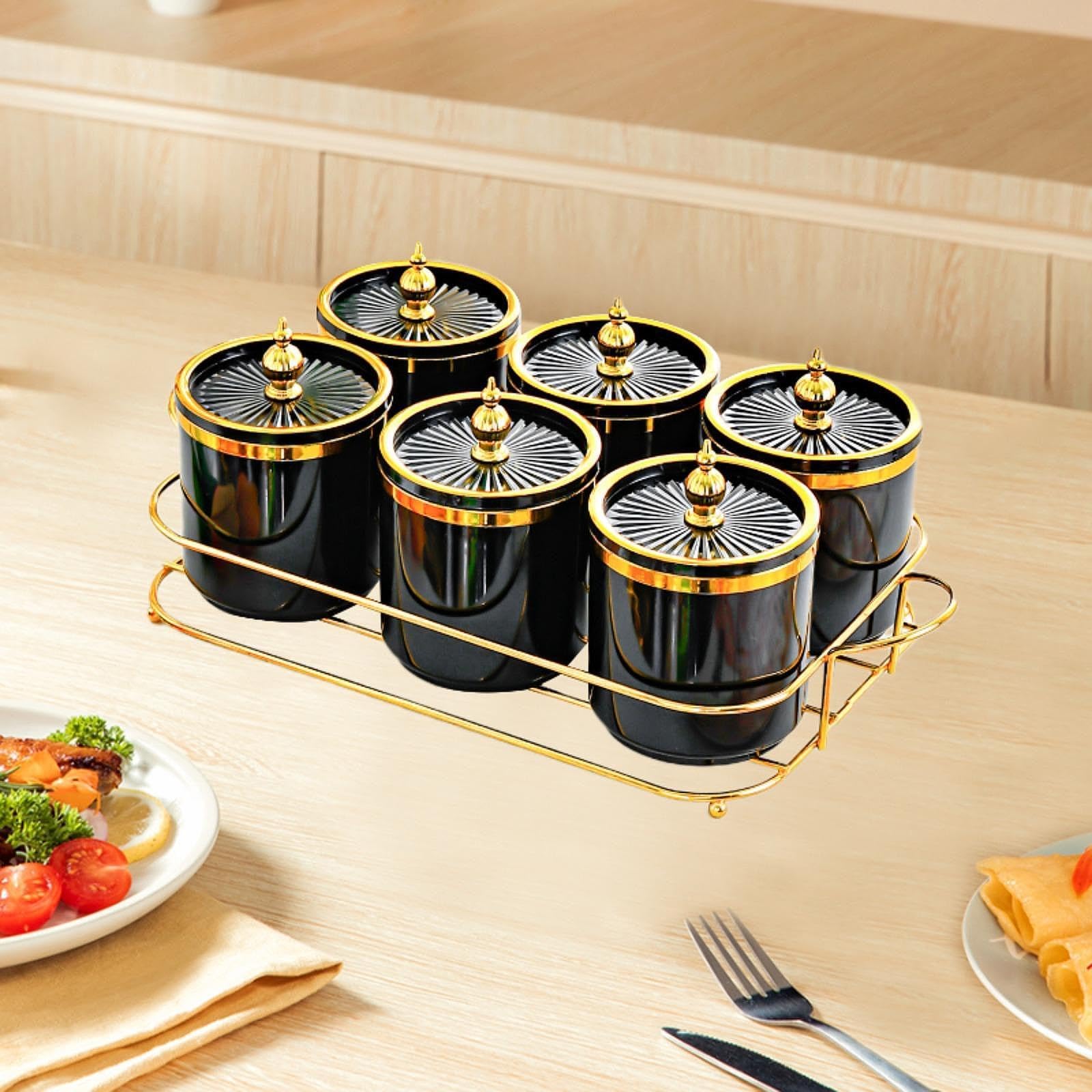 misppro Geteilte Servierplatte für Trockenfrüchte-Snacks – Lebensmittelbehälter mit mehreren Fächern und Deckel für Nüsse, Süßigkeiten, Vorspeisen, Wohnzimmer, Büro, Party