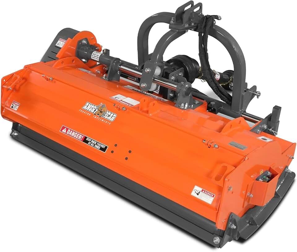 MechMaxx 63" Heavy Duty PTO Flail Mower with Hydraulic Side Shift 3 Point 50-75 hp, Model KDK63H