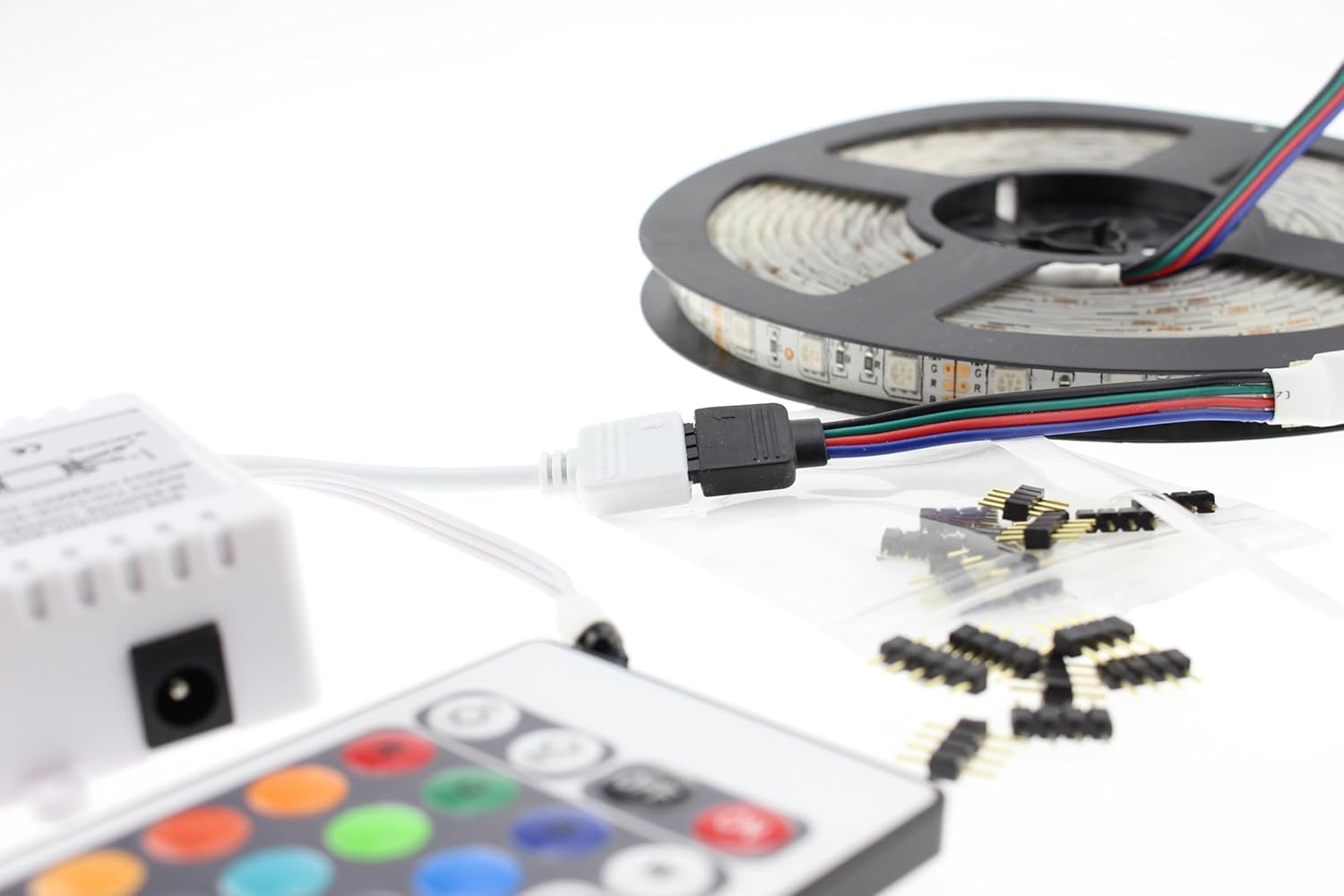 SIM&NAT 50 PCS 4 Pin Male Connector Connecter for 3528 5050 SMD RGB Led Strip Lighting