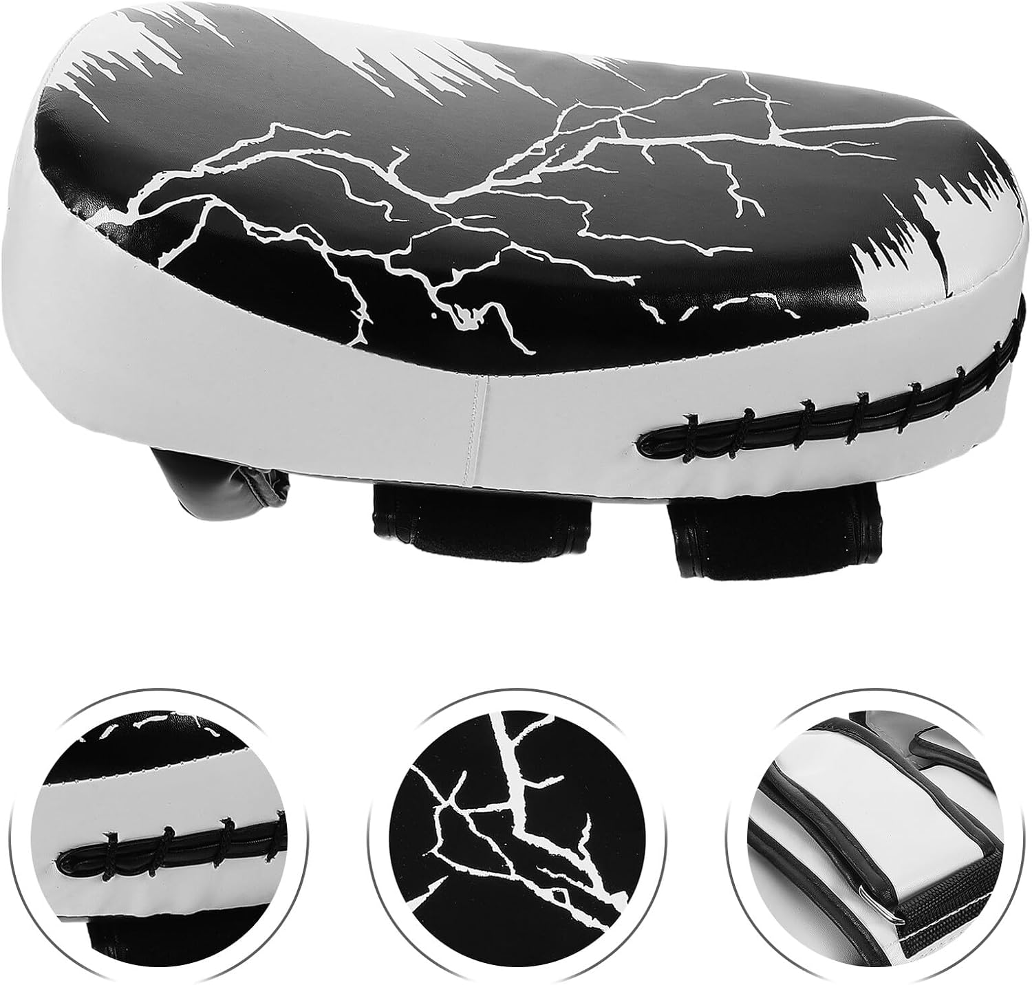 Luxshiny Kickboxing Taekwondo Training Pad Pu Striking Target Black White Martial Arts Kicking Shield for Muay Thai Karate Sparring