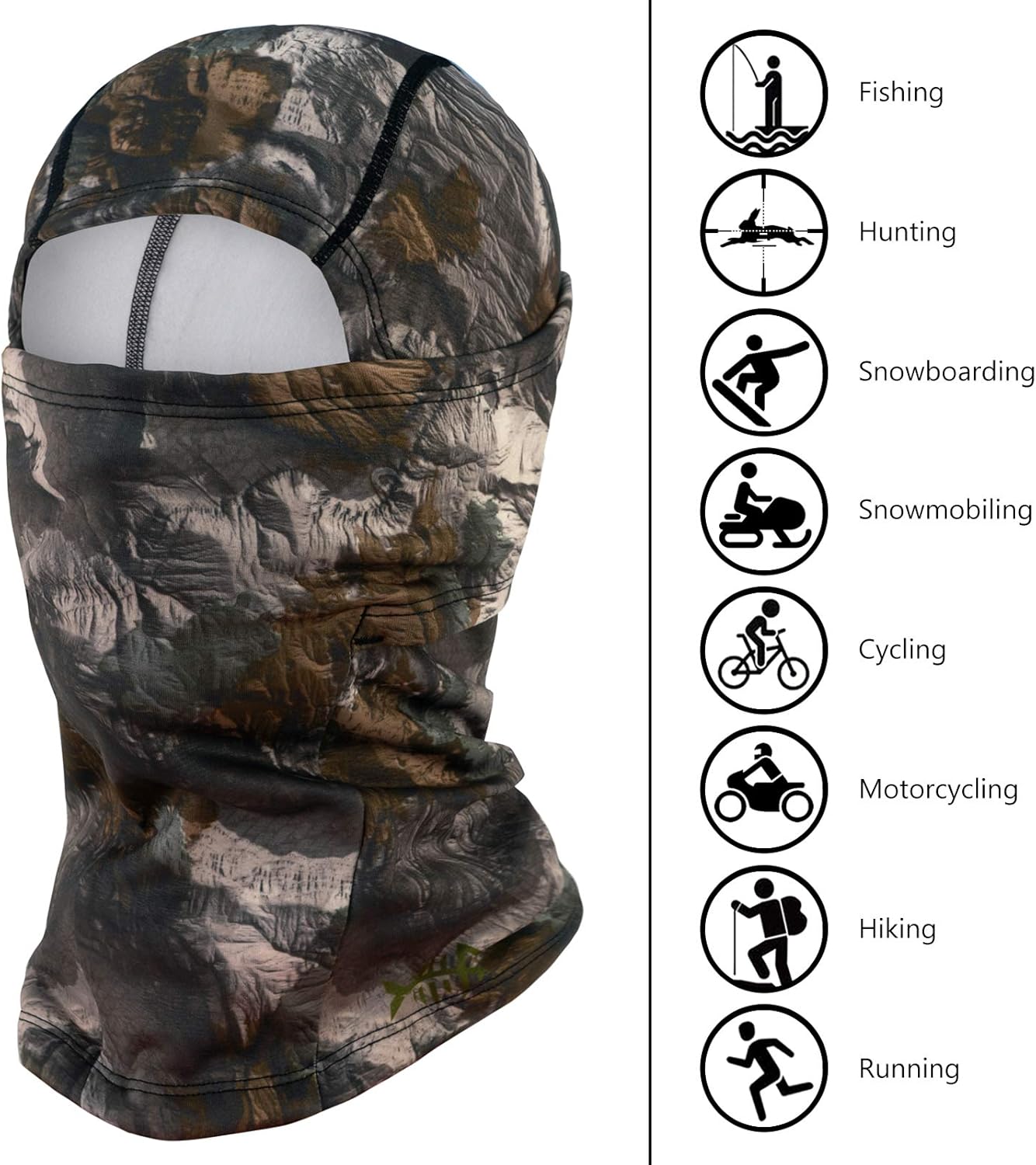 BASSDASH Winter Balaclava Fleece Ski Mask Ninja Hood Neck Warmer Fishing Hunting - Image 4