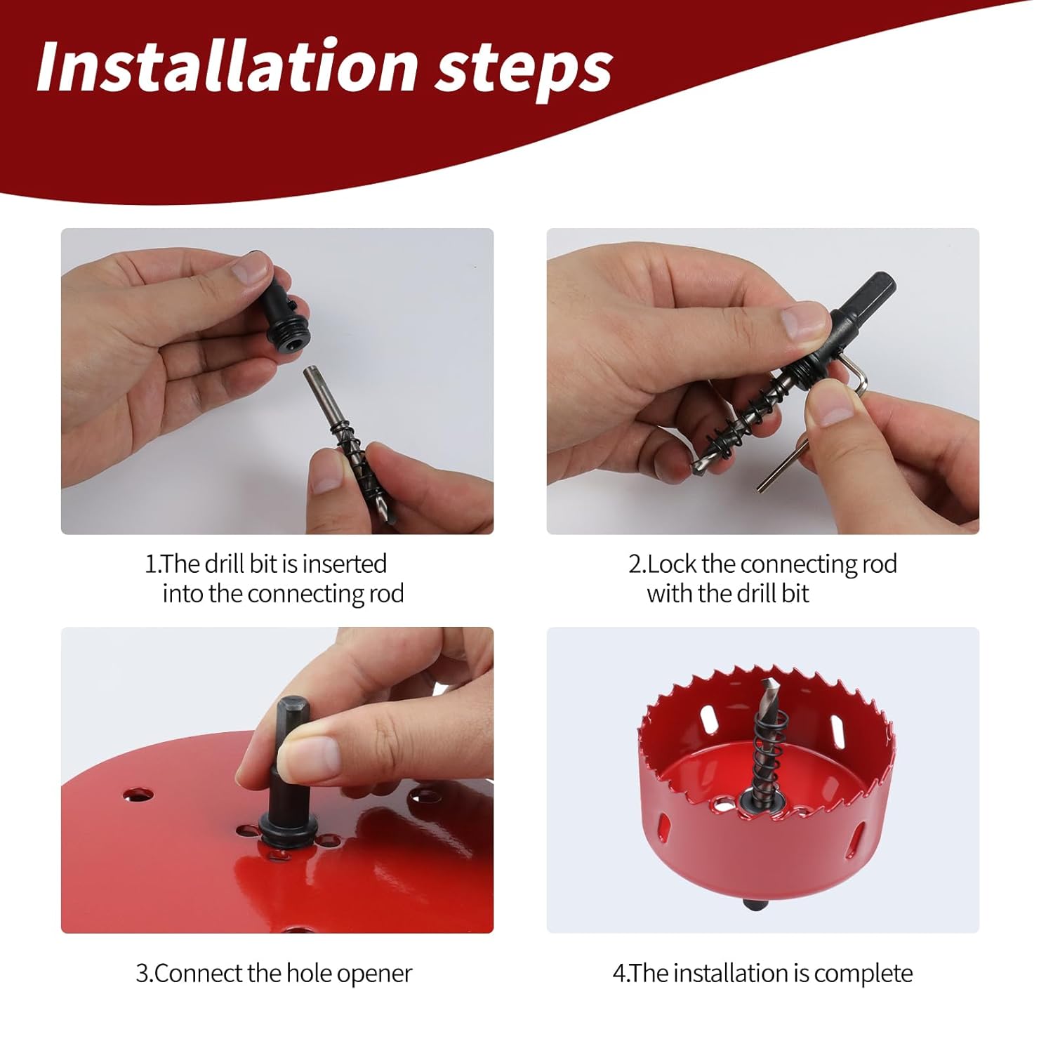 8.5 Inch / 215mm Hole Saw with Arbor and Pilot Drill Bit, Heavy Duty Bi-Metal Hole Cutter for Fiberboard, Wood, Drywall, Plastic, Soft Metal Sheet, PVC Board and Cornhole Boards Drilling
