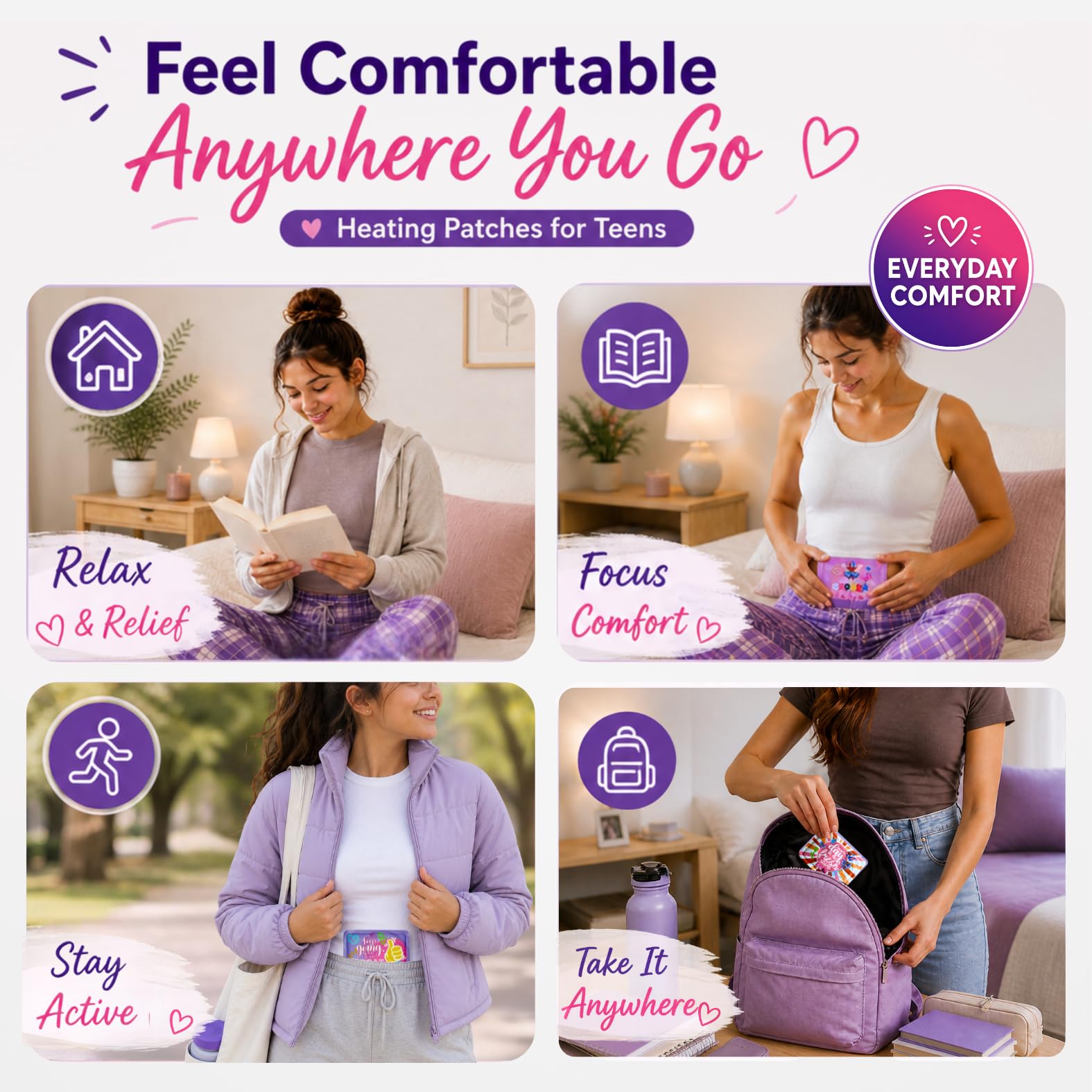 Heating Patches for Period Cramps, Teens & Women – 9 Count — Amazon image 5
