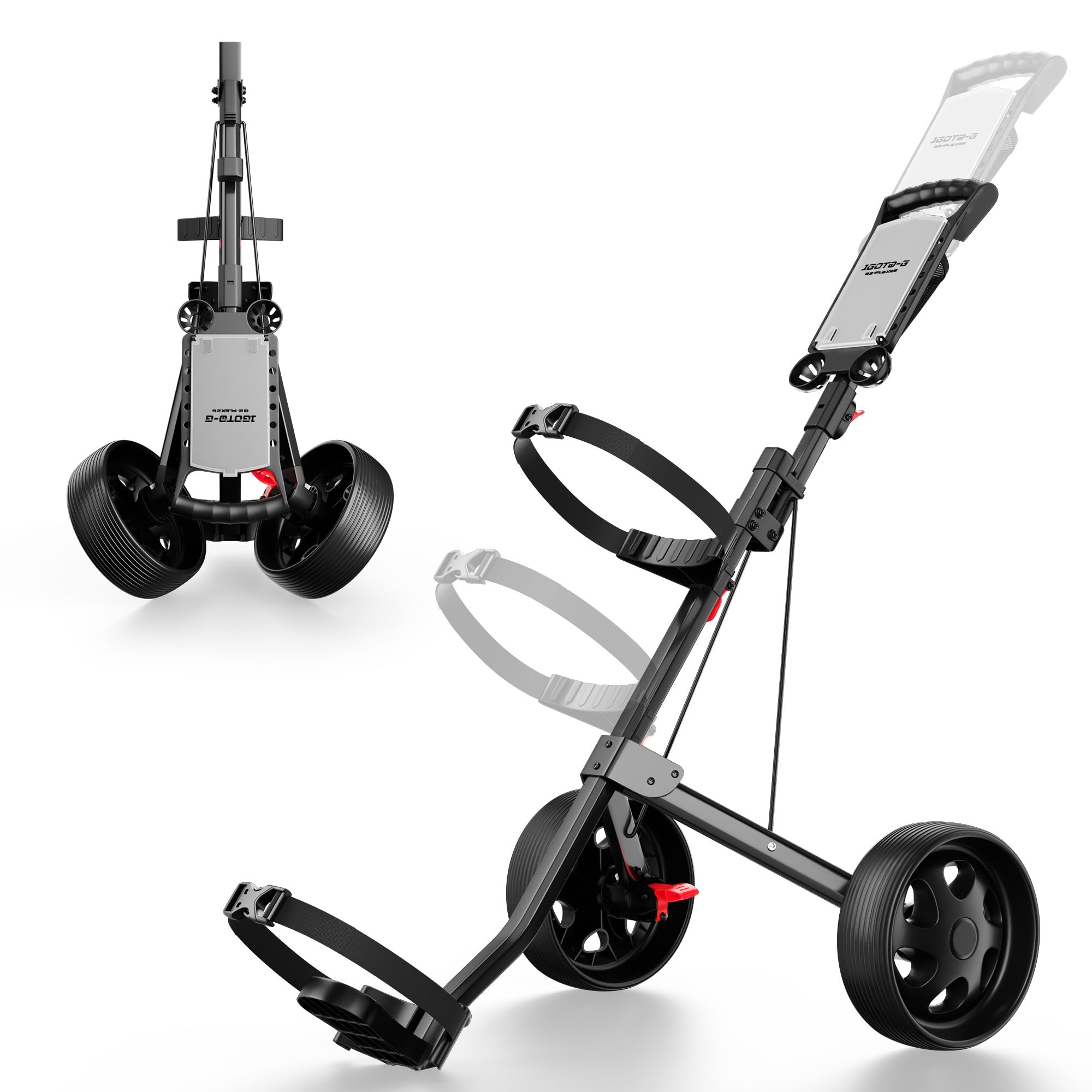 Photo 1 of 1GoTo-G Adjustable 2-Wheel Golf Pull Cart – Junior Golf Push Cart for Ages 3 to Adult, Adjustable Upper Bracket & Handle Height