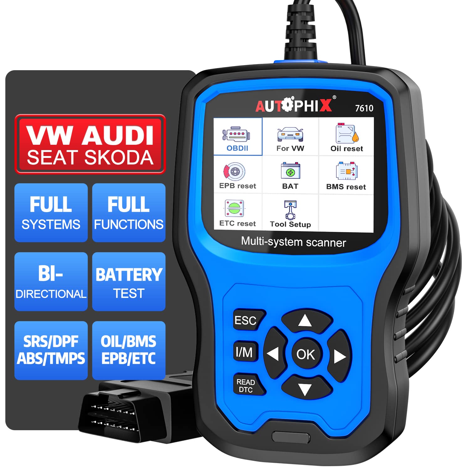 Buy AUTOPHIX Elite Full Systems Diagnostic Scan Tool Compatible with VW Automotive Full
