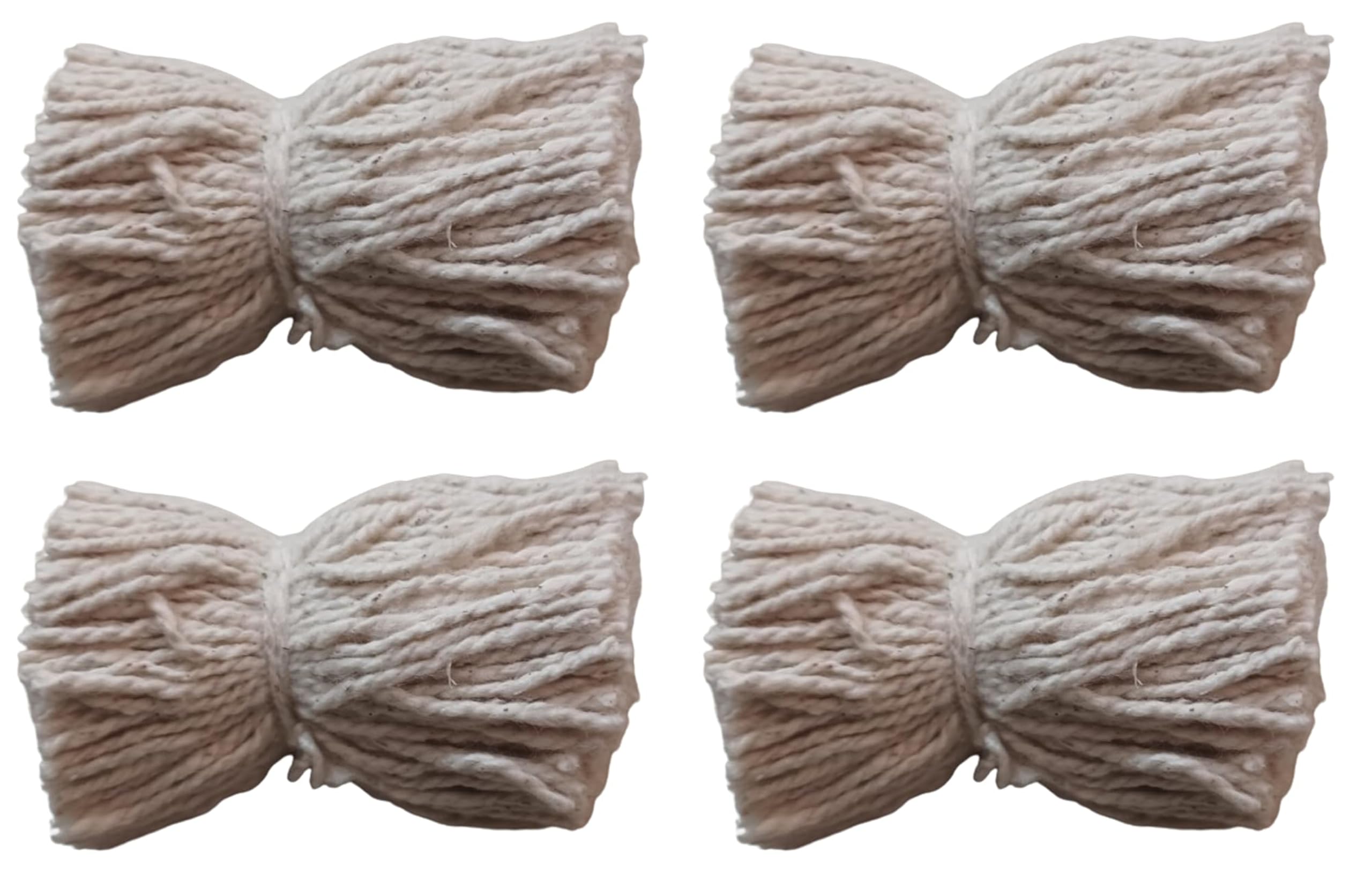 On Blow Twisted Cotton 365 Wicks | Diya Batti for Pooja Aarti Off White | (2 Inch Long) Pack of 10 (Each Pack has 365 Cotton Puja Wicks)-picture-20
