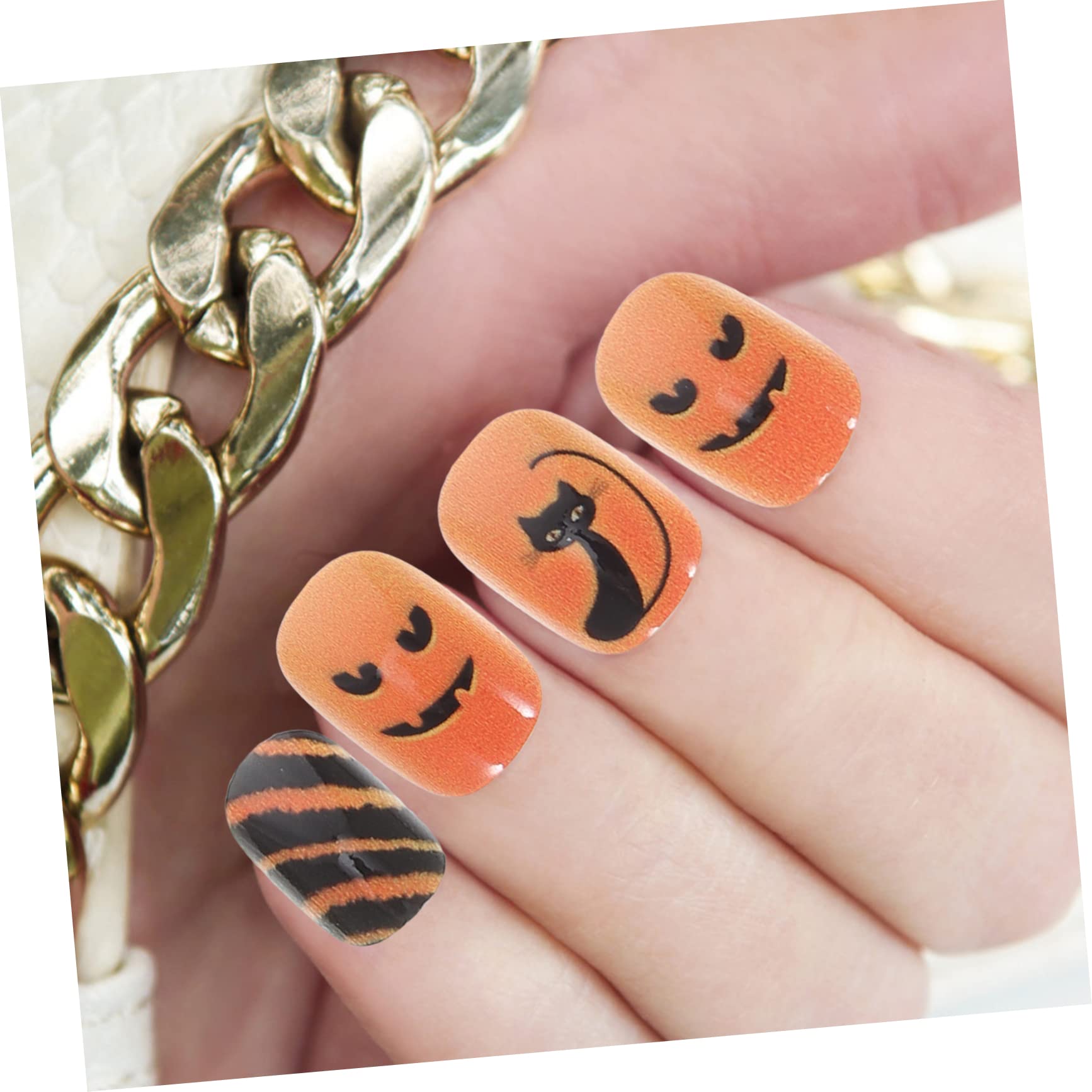 LALAFINA 288pezzi Unghie Per Halloween Unghie Adesive Per e Adulti Design e Facili Applicare e Rimuovere Per Festeggiamenti e Manicure Festive