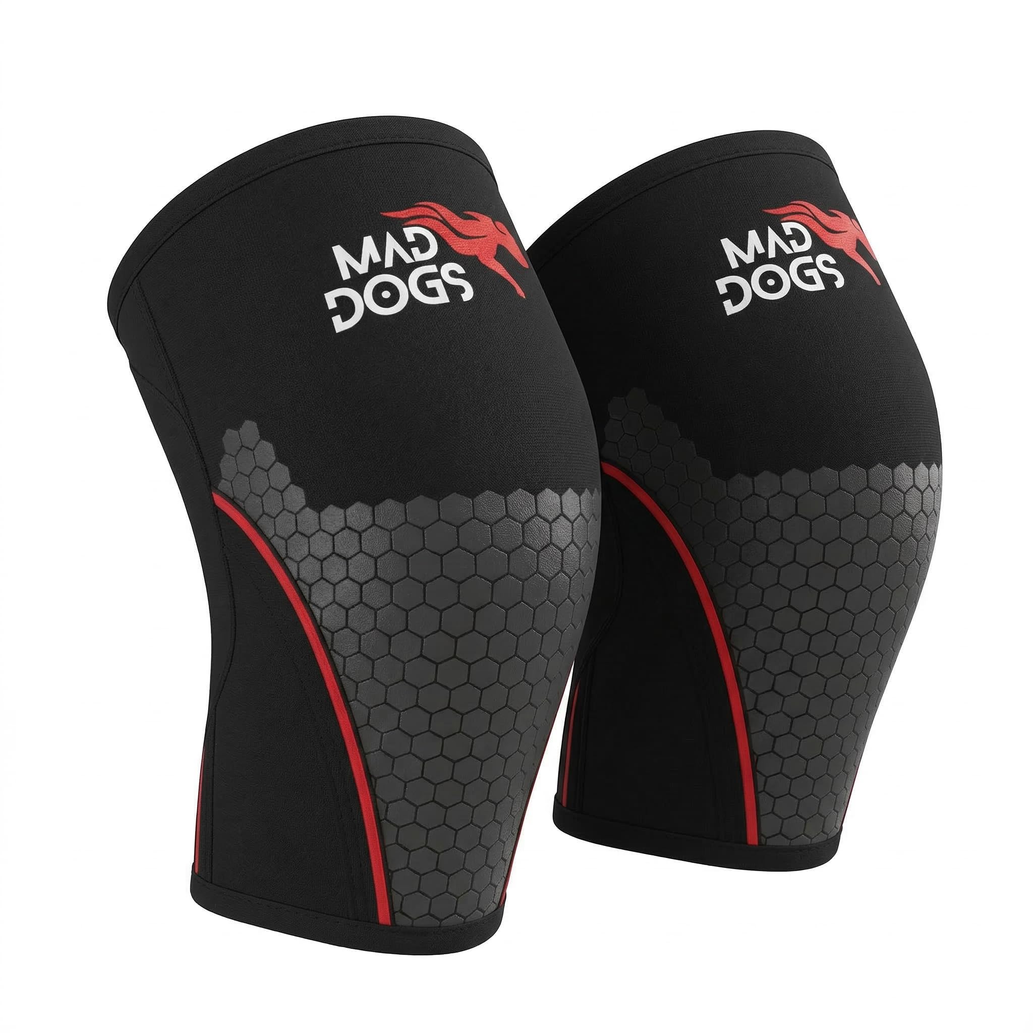 MAD DOGS Genouillères Crossfit 5 mm Néoprène Powerlifting Haltérophilie Protection Articulaire