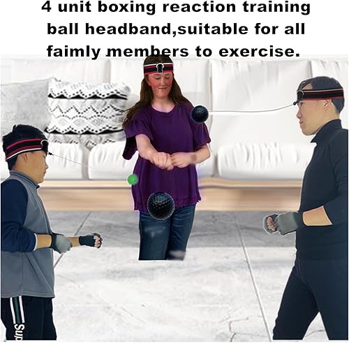Miniatura 4 de Reflex Balls - Juego de diadema de boxeo para artes marciales mixtas de boxeo, kickboxing, juego de pelota de reacción, incluye 4 bolas de