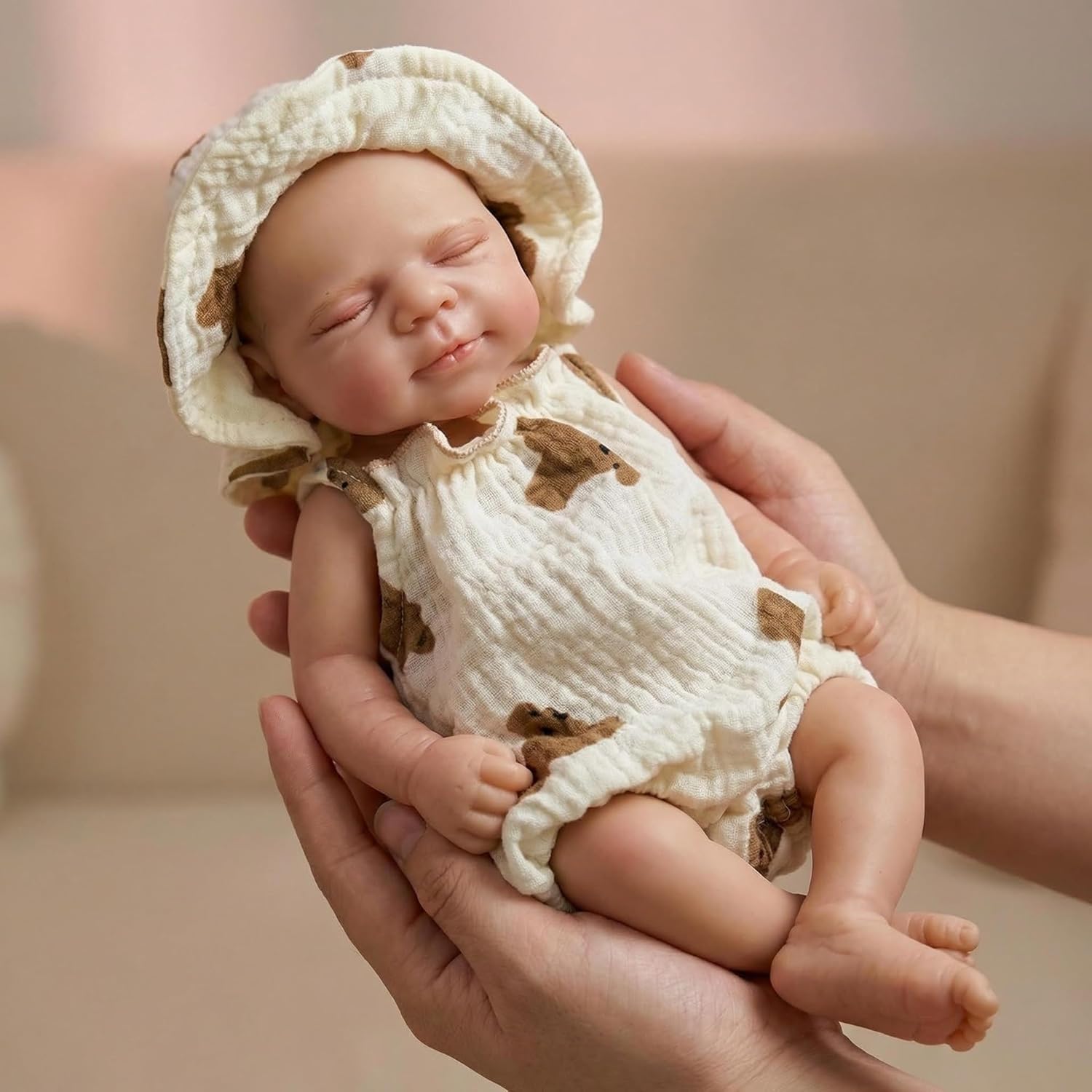 Angelbaby 12inch Full Silicone Baby Doll Realistic Reborn Baby Dolls Girl Platinum Solid Soft Silicone Full Body Newborn Real Life Babies Weighted Sleeping Real Looking Pascale Preemie Doll Kids Toys