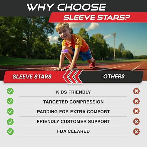 Miniatura 3 de Sleeve Stars - Correa de soporte para tendón rotuliano de marca sueca para mujeres y hombres, rodillera Osgood Schlatter eficaz para jóvenes