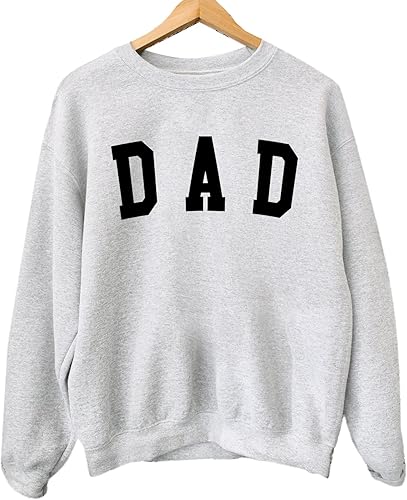 Miniatura 3 de Dad Long Sleeve Crewneck Sweatshirt Dad Letter Print Graphic Shirts Pullover Tops Heather Blue