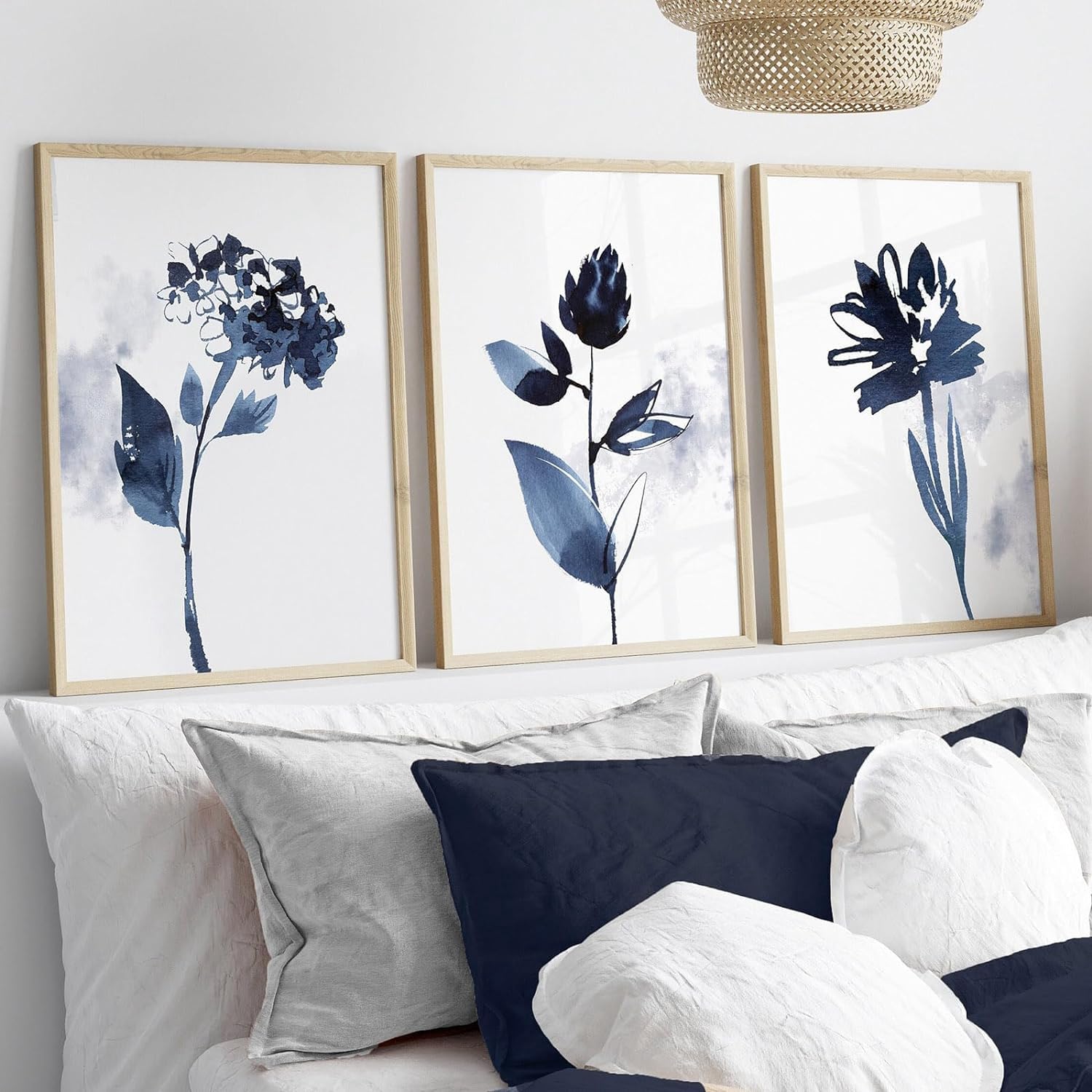 MrMrKura 4 Decorazioni Da Parete In Metallo Floreale - Stile Bohémien Minimalista Per Soggiorno E Camera Da Letto