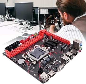 Bewinner Gaming Motherboard Versatile Compatibility, H61 Computer Motherboard with M.2 Slot, HD Multimedia Interface, DDR3 Mining Card for E3 V2