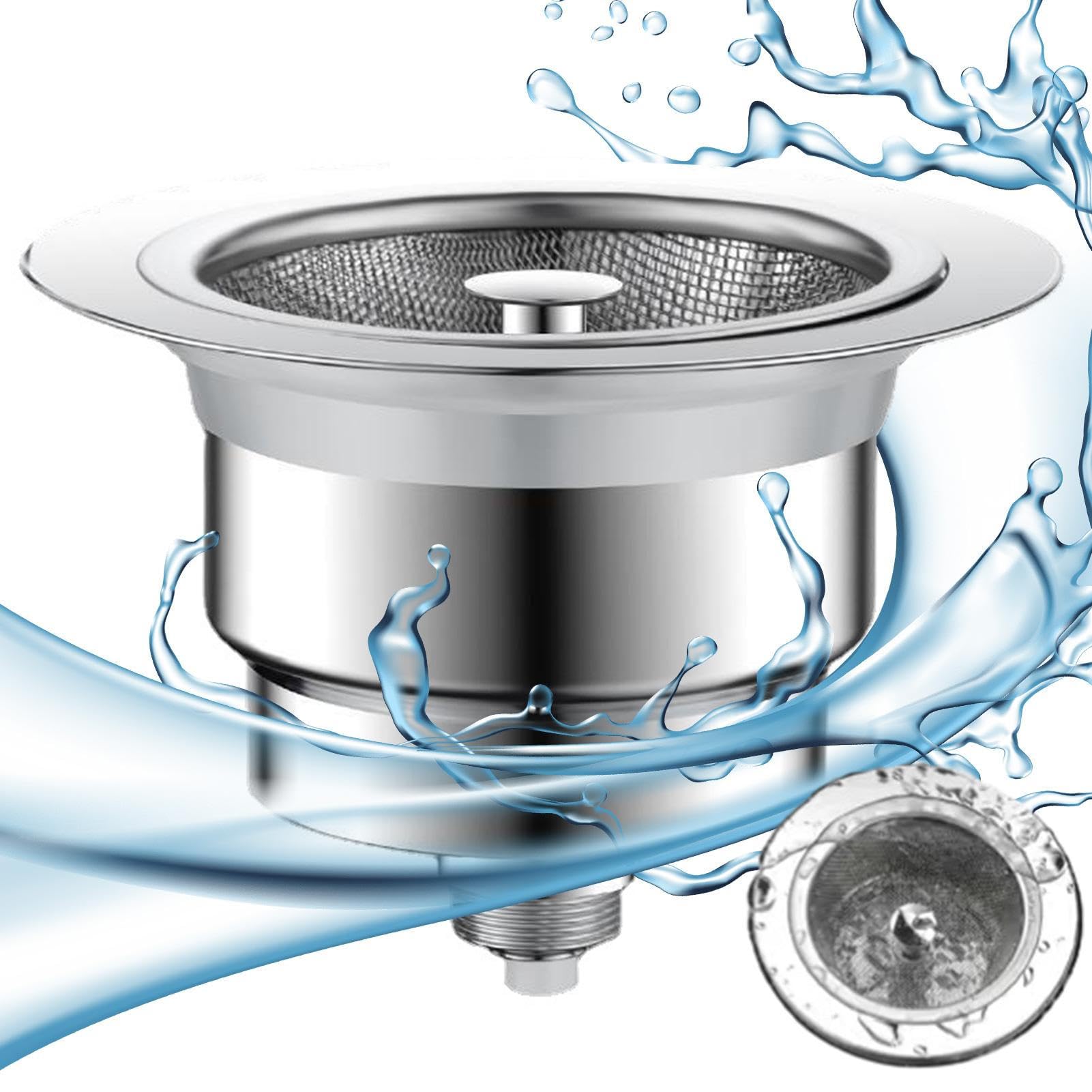 Youding Kitchen Sink Stopper Strainer,Stainless Steel Drain Strainer Filter for Kitchen | Reusable Kitchen Sink Drain Filter, Strainer Stopper for Kitchen Restaurants Sink