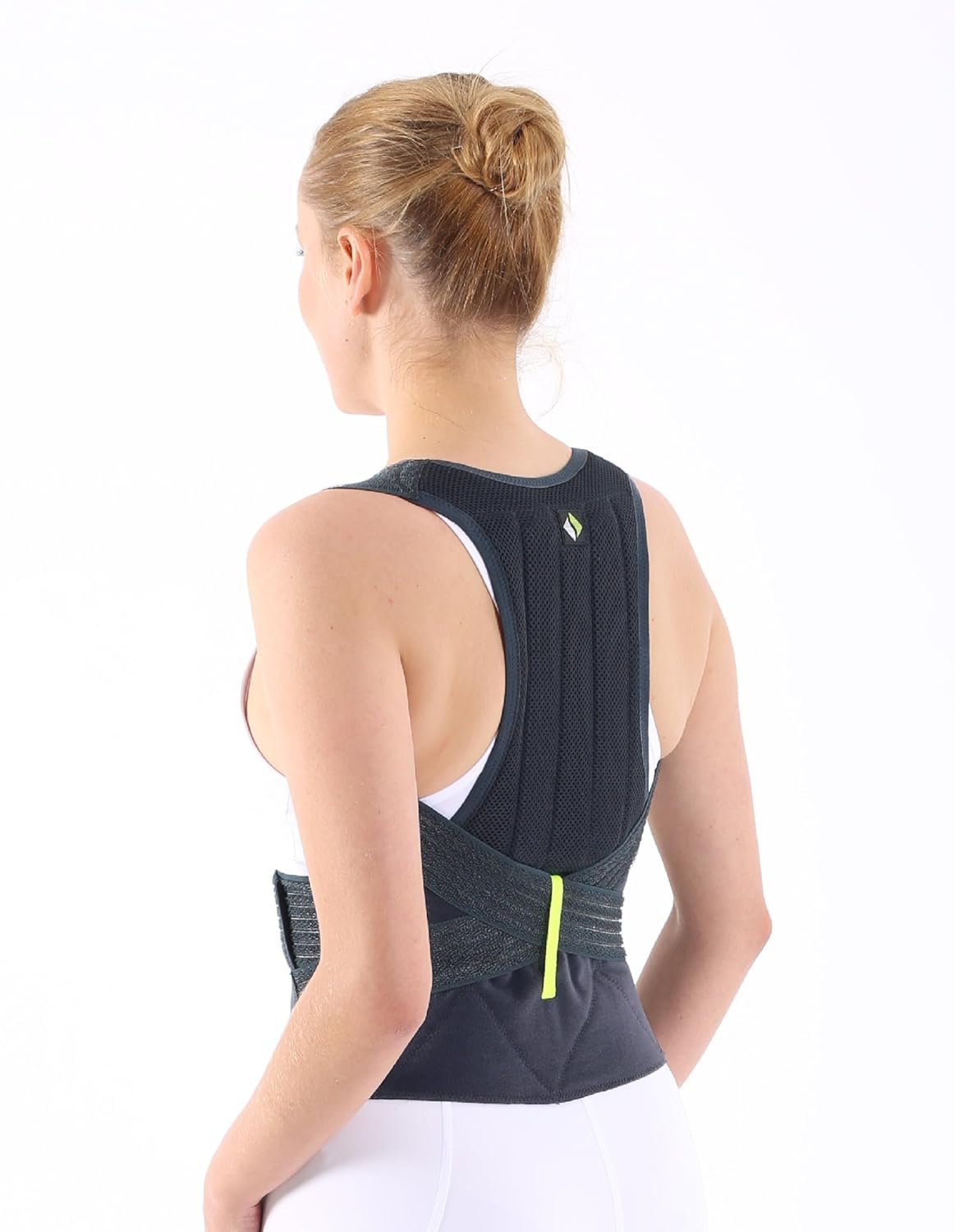POSTUREX Posture Corrector Brace Upper Back Shoulder Support for Posture Alignment Breathable Orthopedic Bandage Universal Size Unisex Black