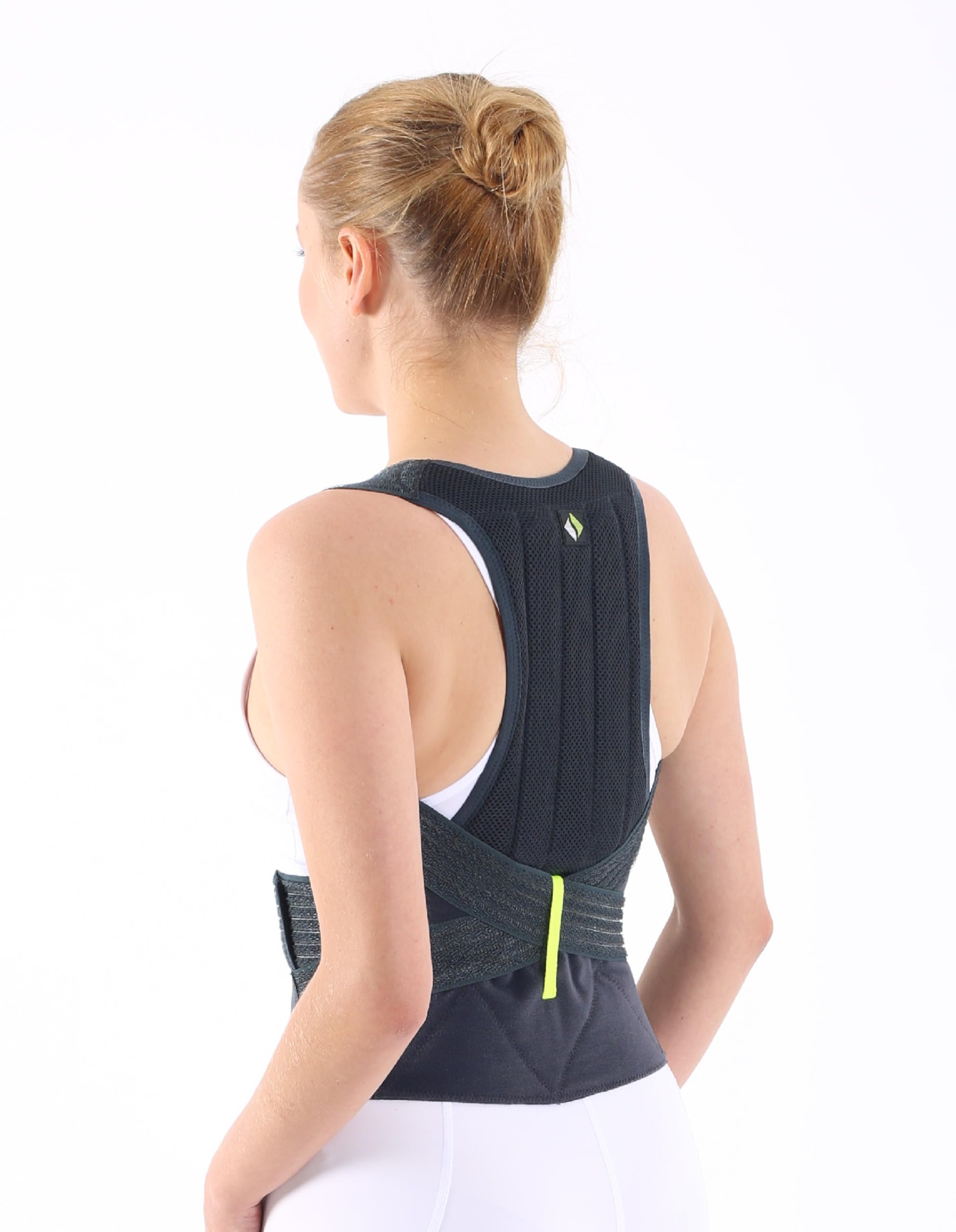 POSTUREX Posture Corrector Brace Upper Back Shoulder Support for Posture Alignment Breathable Orthopedic Bandage Universal Size Unisex Black