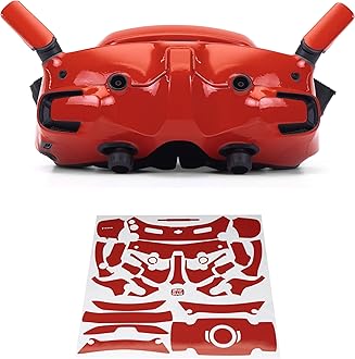 WRAPGRADE Skin Stickers Compatible with DJI Goggles 3 (Super Red)