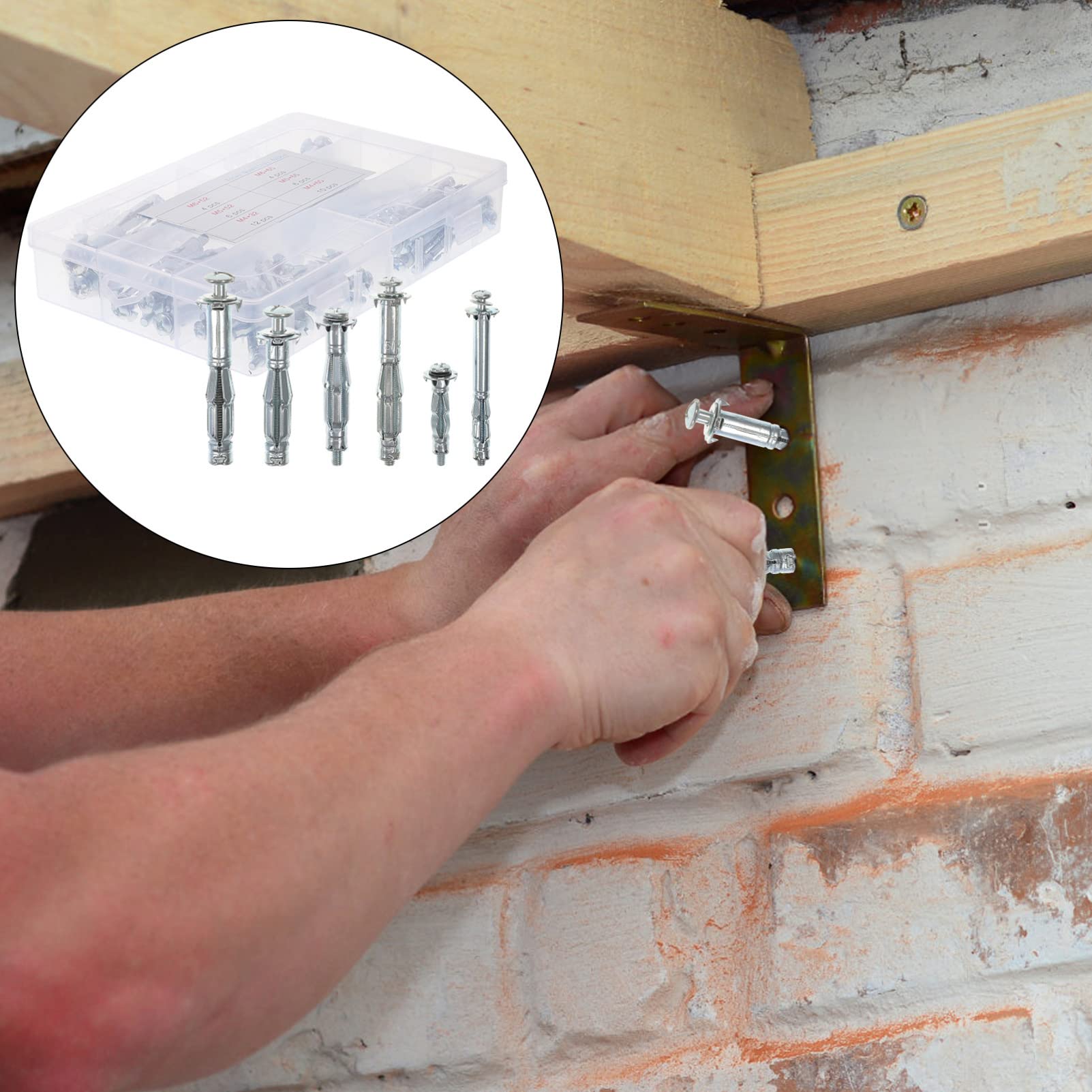 HAWILLOSCH Dry Wall Anchors Hollow Wall Anchor Expansion Nut Jack Nuts Sturdy Galvanized Steel Lightweight