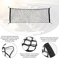 Vista 3 de Red de carga trasera para automóvil, red organizadora de almacenamiento elástica ajustable, red de almacenamiento de carga para maletero, ajuste