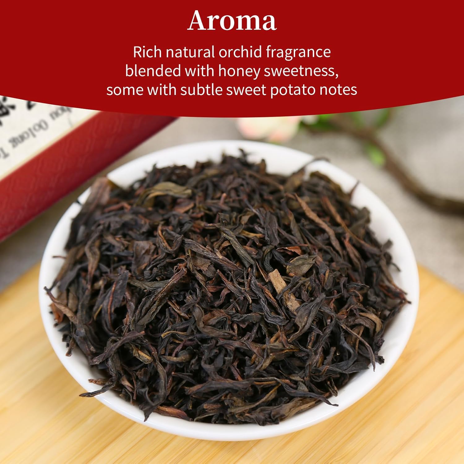 Yuexi Dan Cong Tea Oolong Tea Loose Leaf 4.23oz/120g Top-grade Chaozhou Phoenix Mountain Tea Rich Flavor Orchid Fragrance 凤凰单枞 蜜兰香 潮州乌岽乌龙茶 单枞茶叶 - Image 2