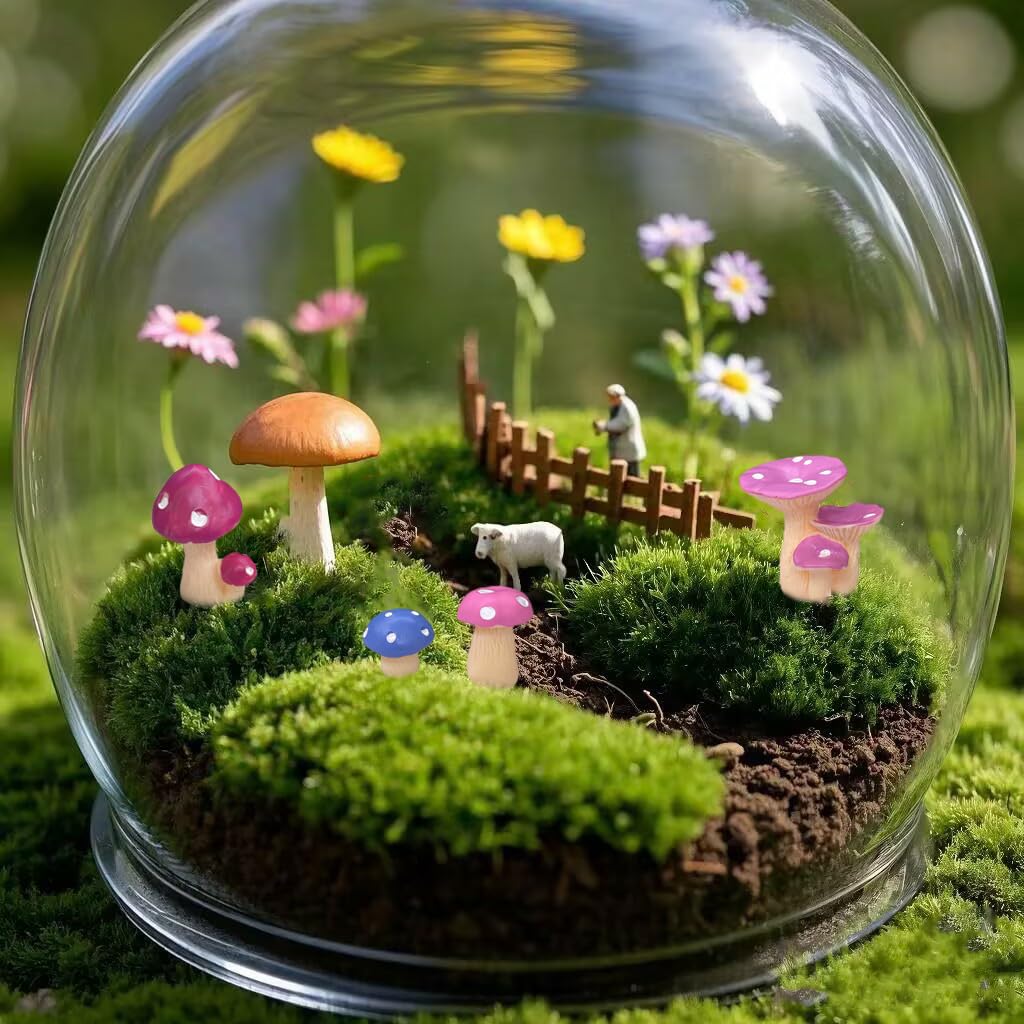 35 Stück Miniatur-Pilze Aus Kunstharz – Niedliche Pilze Für Feengarten, Mooslandschaft & Deko | Wasserdicht, Für Innen & Außen | Perfekt Für Basteln, Kuchendekoration & Geschenke