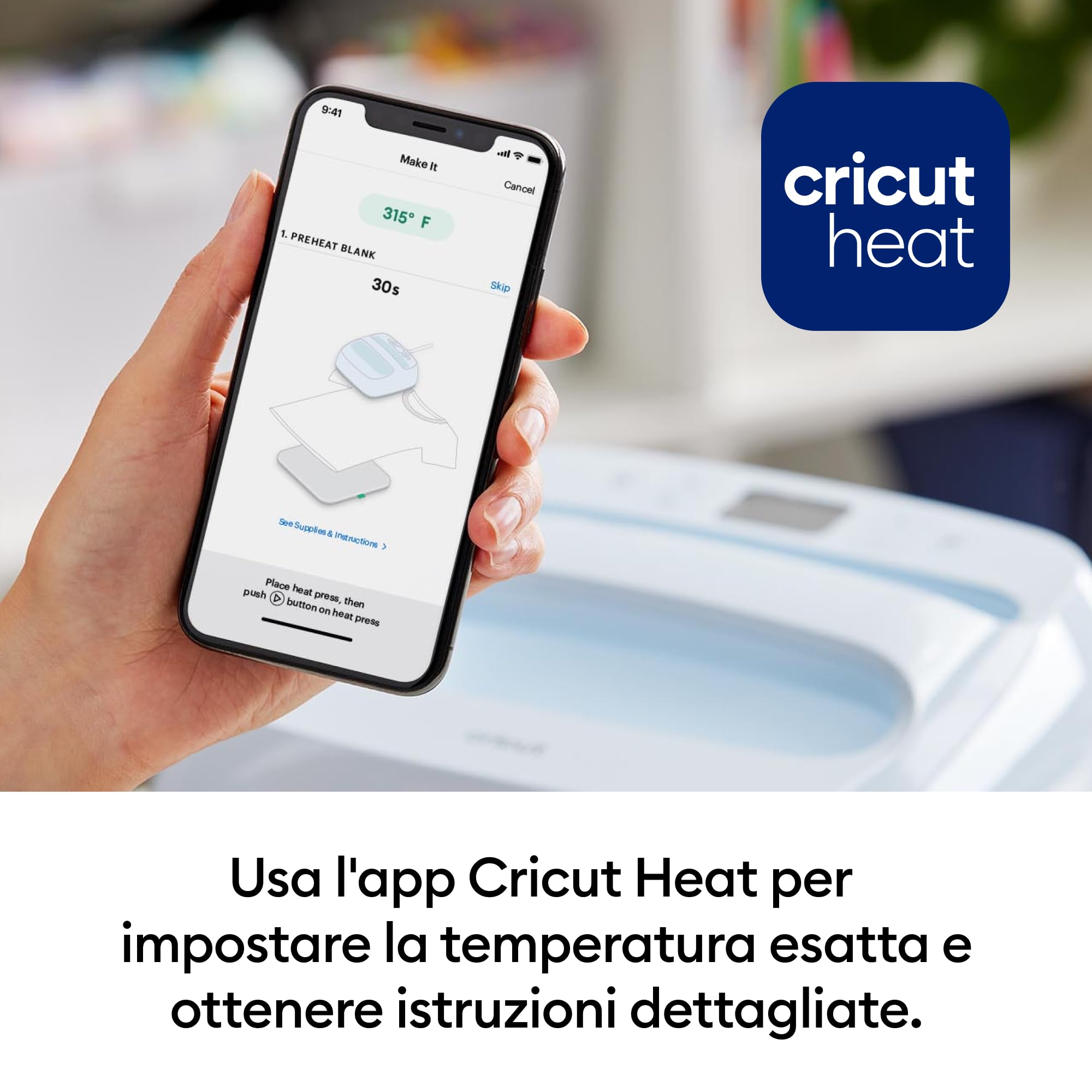 Cricut EasyPress 3 Piastra termica da 30x25 cm,Termopressa per felpe,coperte,festoni e altro, utilizzare con termovinile (HTV), Infusible Ink, prodotti per sublimazione, temp. max. 205 °C, blu zen