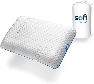 sofi Reisekissen – HWS Nackenstützkissen aus Memory Schaum – Kleines orthopädisches Kopfkissen für Reisen im Auto, Flugzeu...
