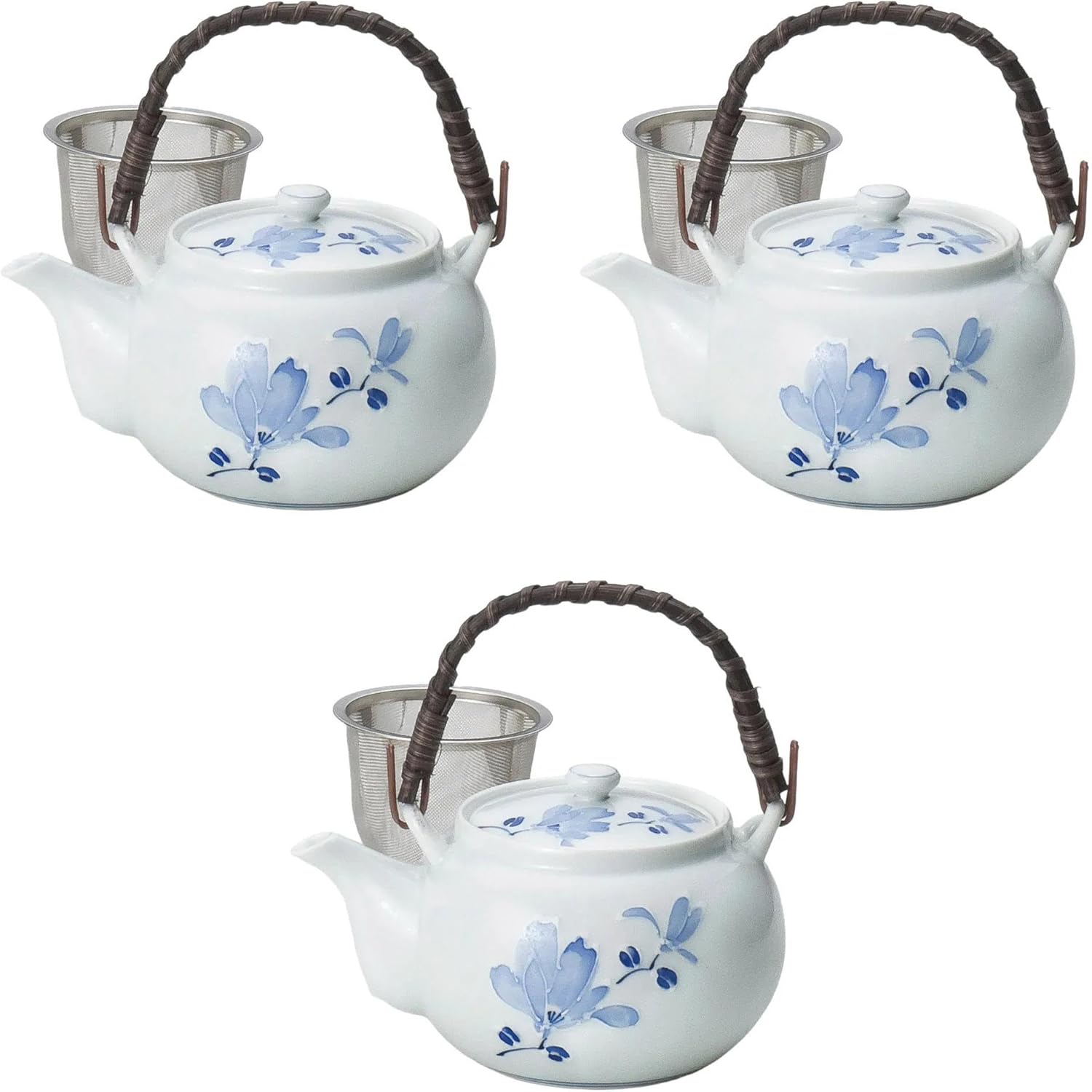 竹内靖之 師 山本陶秀 備前龍摘み 籐手付き面取り土瓶 新品☆竹内靖之