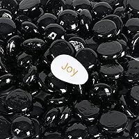 Vista 9 de Cuentas de vidrio de fuego de 5 libras, canicas de vidrio planas para hoguera y chimenea al aire libre, piedras preciosas de vidrio para relleno