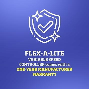 Flex-A-Lite Variable Speed Controller and Relay Kit with Thread-In Temperature Sensor, Fan Controller With Temperature Probe (31163), Black