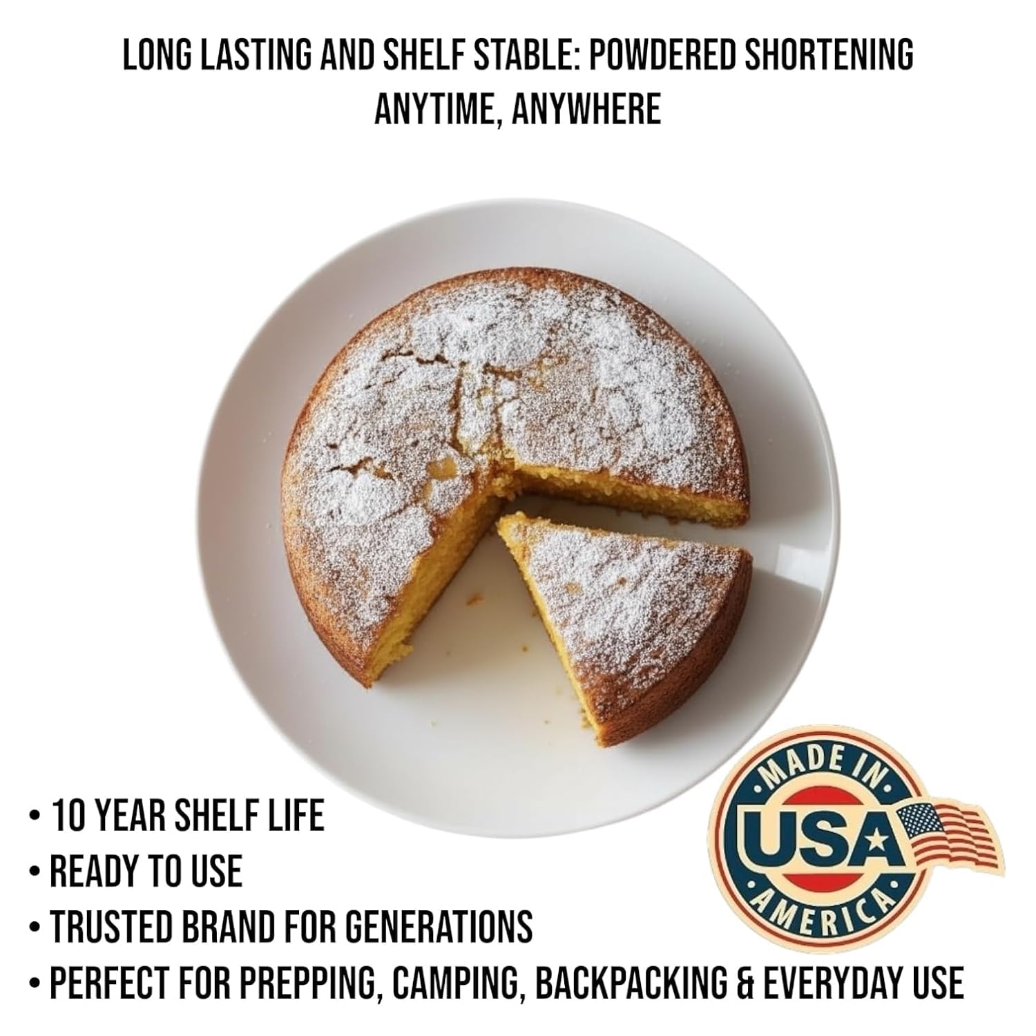Future Essentials Canned Shortening Powder for baking and cooking | Long Term Storage Shelf Stable | Emergency Survival Food Supply, Camping & Backpacking (#2.5 size) 06 Cans