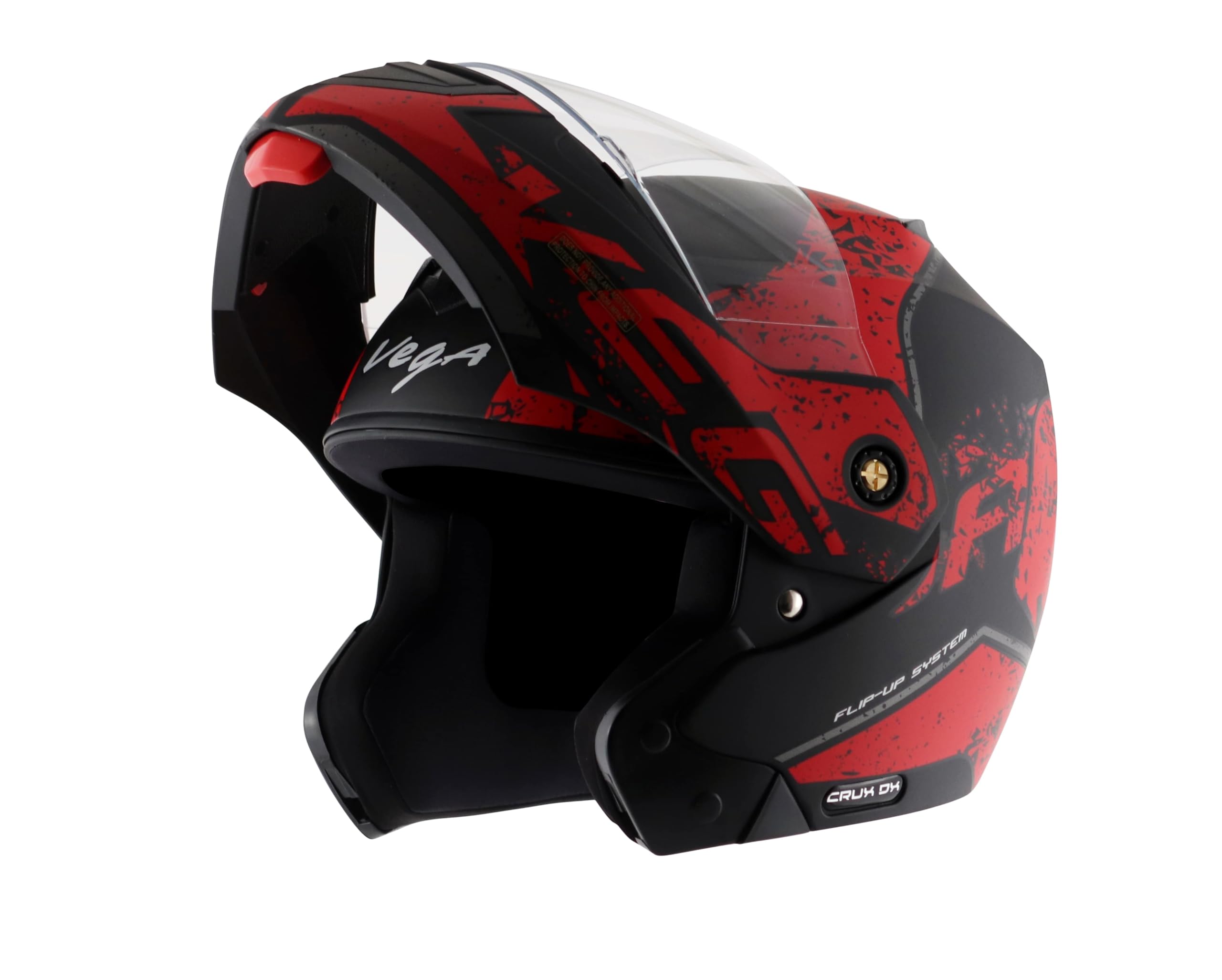 Vega Vega Crux Dx Victor Dull Black Red Helmet-M-image-10