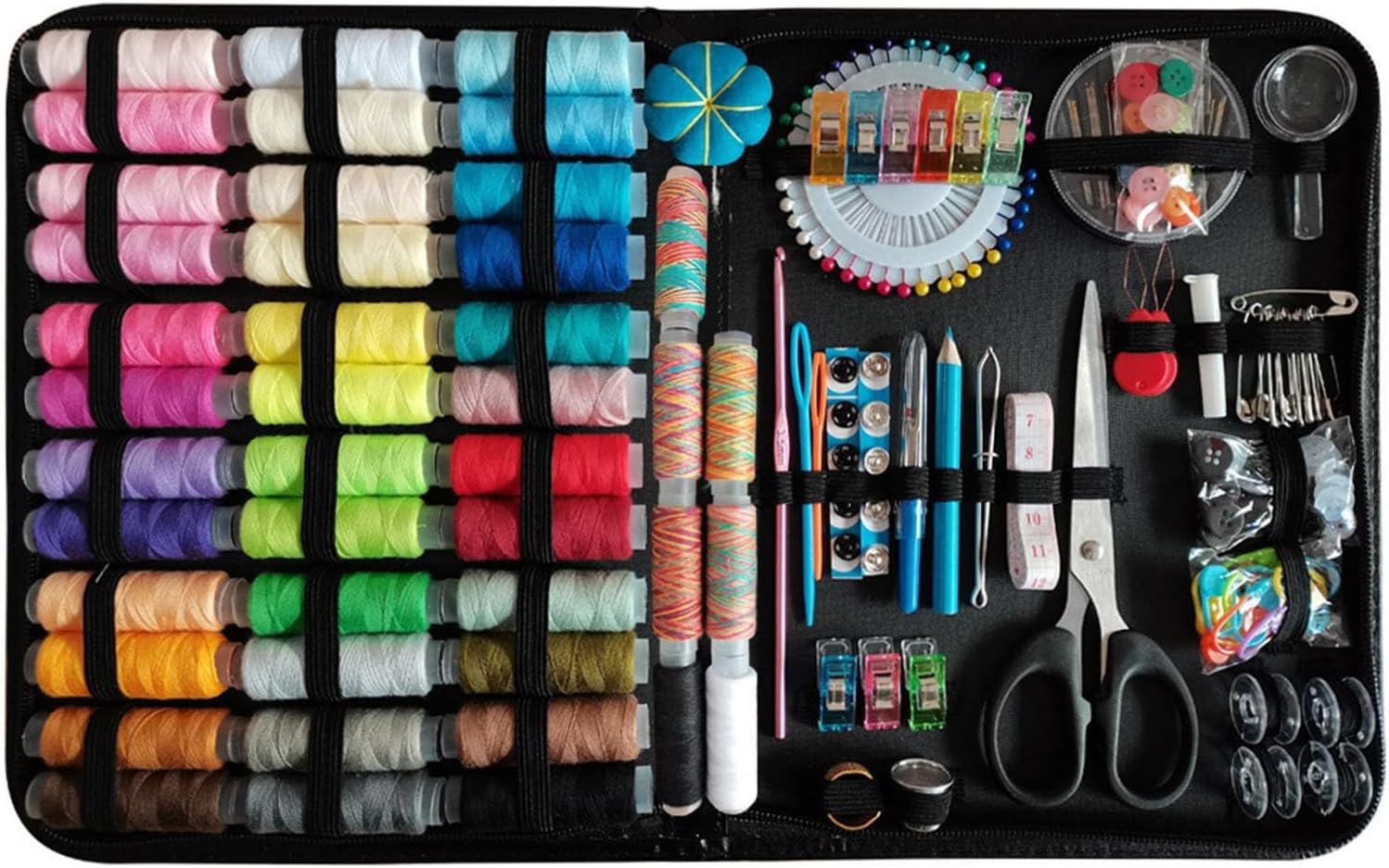 226Pcs Sewing Kits for Adults Portable Travel Family Needle and Thread Kit Accessories for Beginner, Kids, Emergency DIY Sewing Supplies Organizer