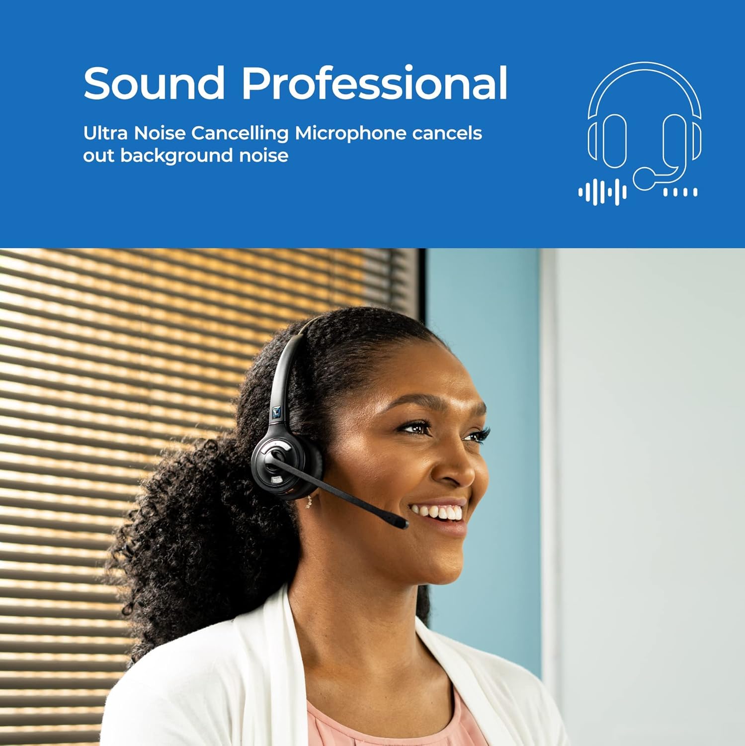 Leitner LH270 – Wireless Office Headset with Microphone for Telephone and Computer – Works with Avaya, Yealink, Polycom, Cisco, VoIP and 99% of Desk Phones and PC’s (USB and Phone Jack) : Office Products