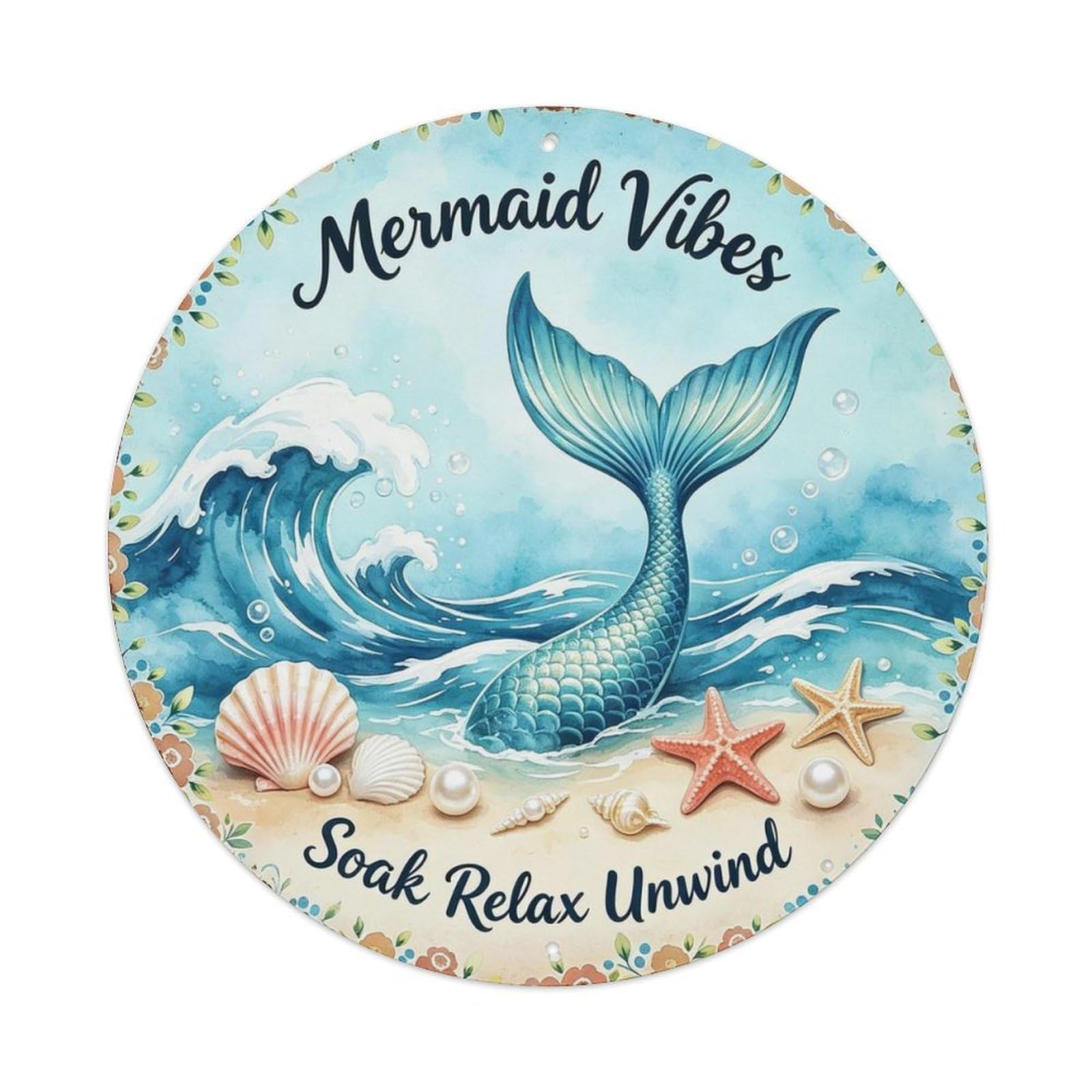 Soak Relax Unwind Metal Tin Sign Plaque