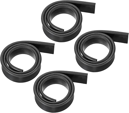 MECCANIXITY Goma de repuesto para ventana, vidrio, puertas de ducha, pared de azulejos, 17.72 pulgadas, color negro, paquete de 4 MECCANIXITY Goma de repuesto para ventana, vidrio, puertas de ducha, pared de azulejos, 17.72 pulgadas, color negro, paquete de 4