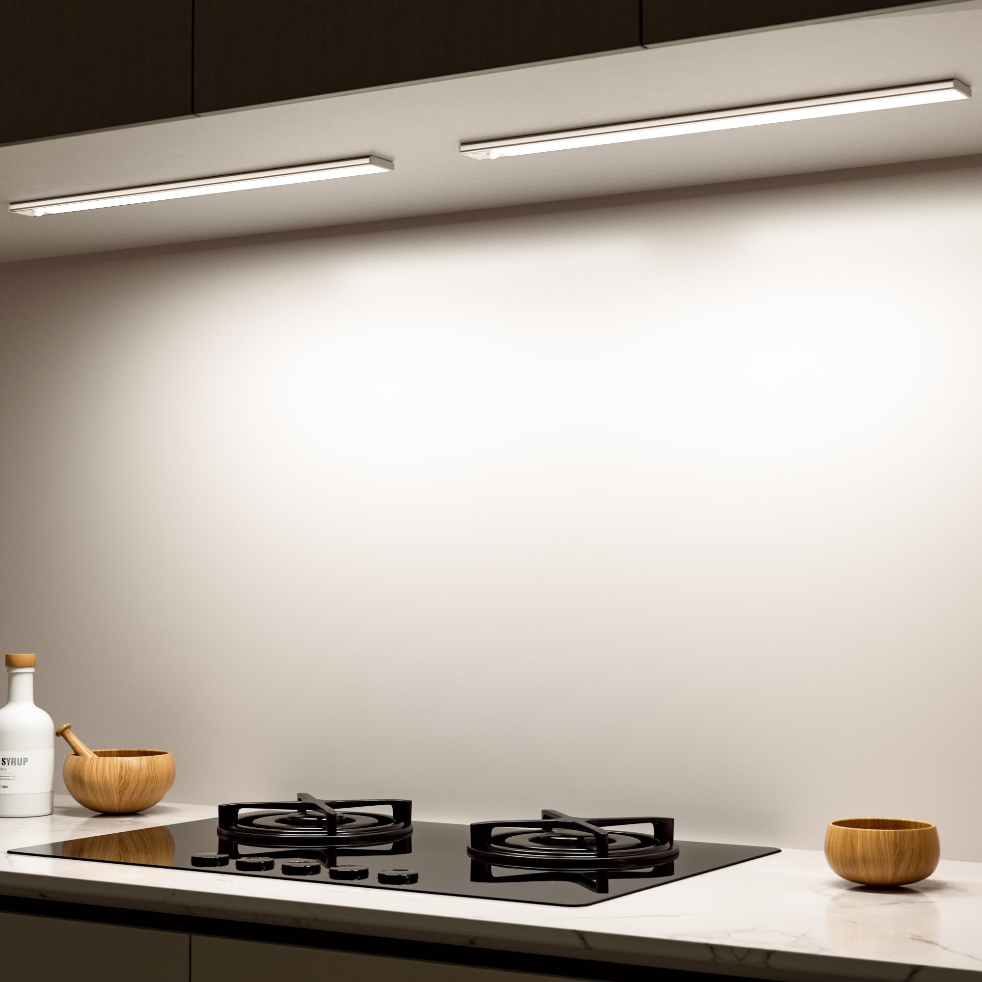 Ylatoial Luce Armadio LED, Armadio Led con Sensore di Movimento, USB Ricaricabile Magnetica Lampada, Dimmerabile Luce Led Sottopensile per Cucina Scale Corridoio Bagno Garage