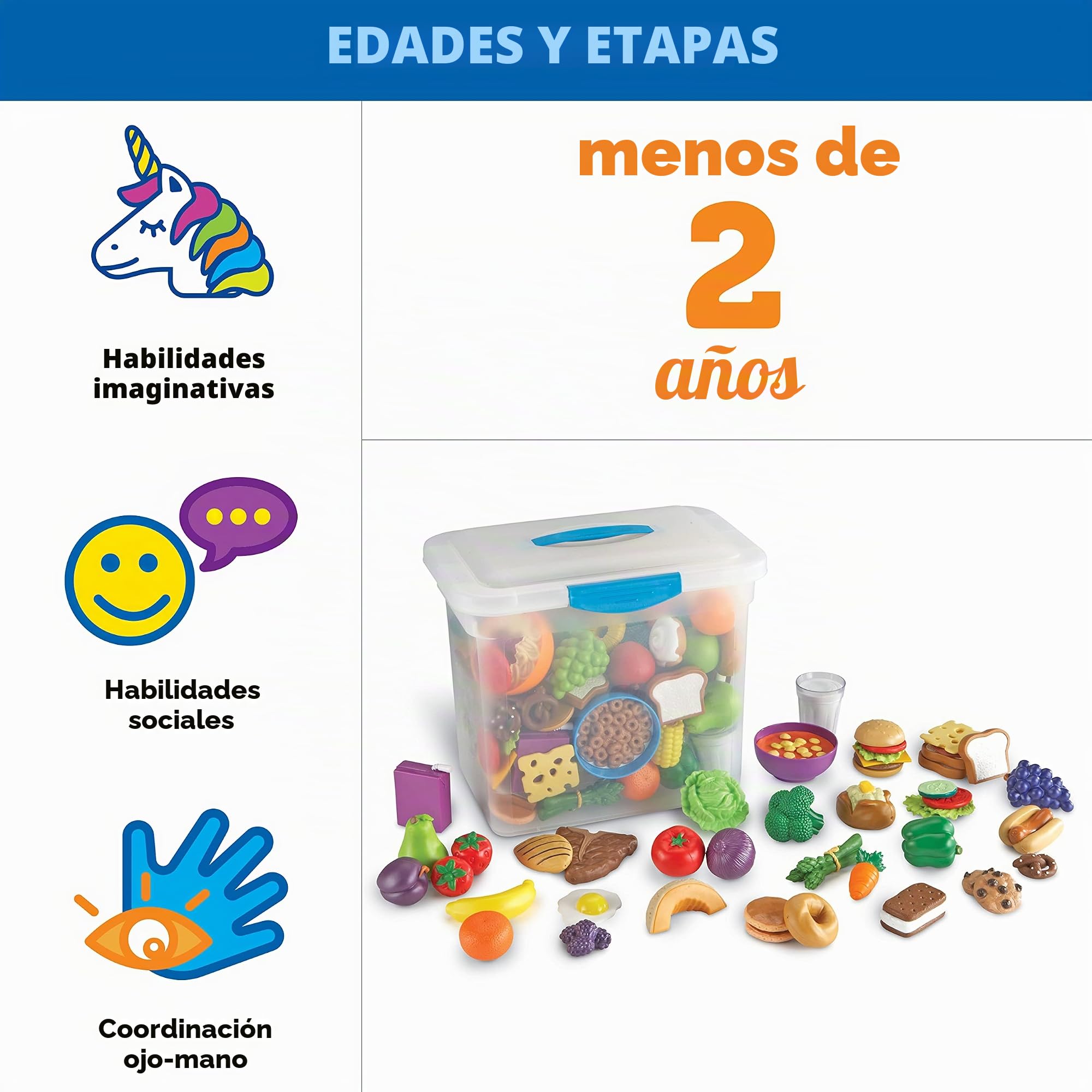 Learning Resources Set de Comida de Juguete para el Aula New Sprouts