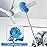 Ceiling Fan Duster Retractable Ceiling Cleaner Reusable Microfiber Ceiling Fan Blade Cleaner Duster with Extension Pole 13 to 50 inch for Furniture Bookshelves Wall Door Blue