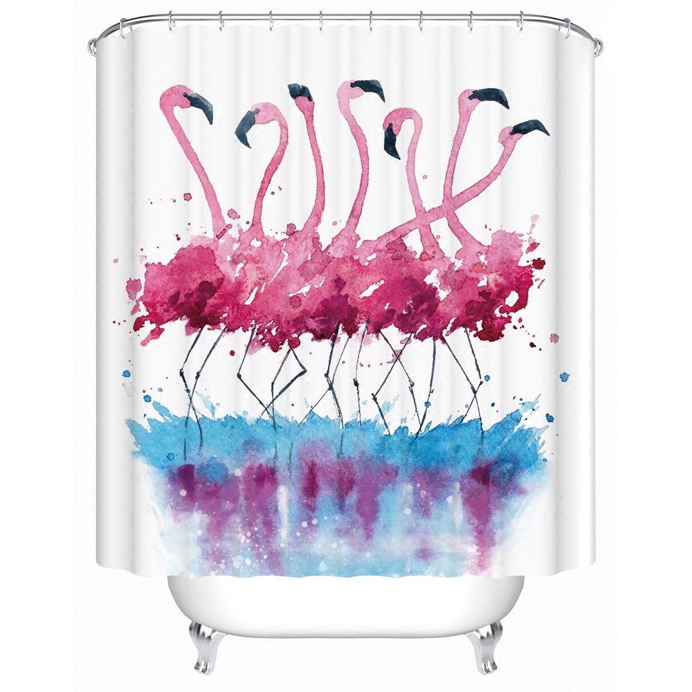 Pink Flamingo Shower Curtains Curtains & Drapes