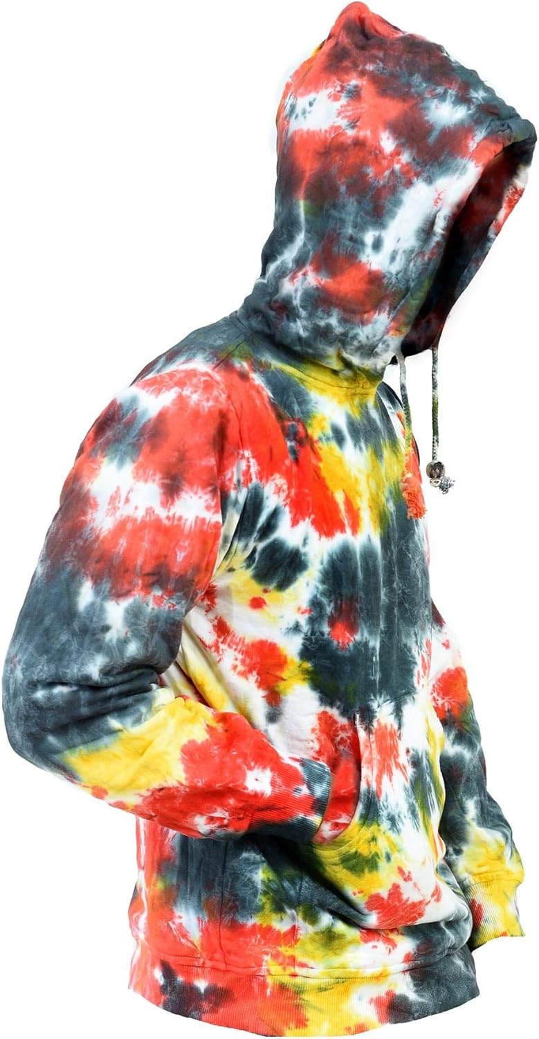 Ezhippie Mens Tie Dye Colorful Hoodie - Image 5