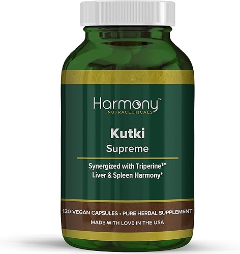 Kutki Supreme - Medicina ayurvédica Harmony Nutraceuticals para una piel sana, sistemas inmunológicos y respiratorios - 120 cápsulas orgánicas