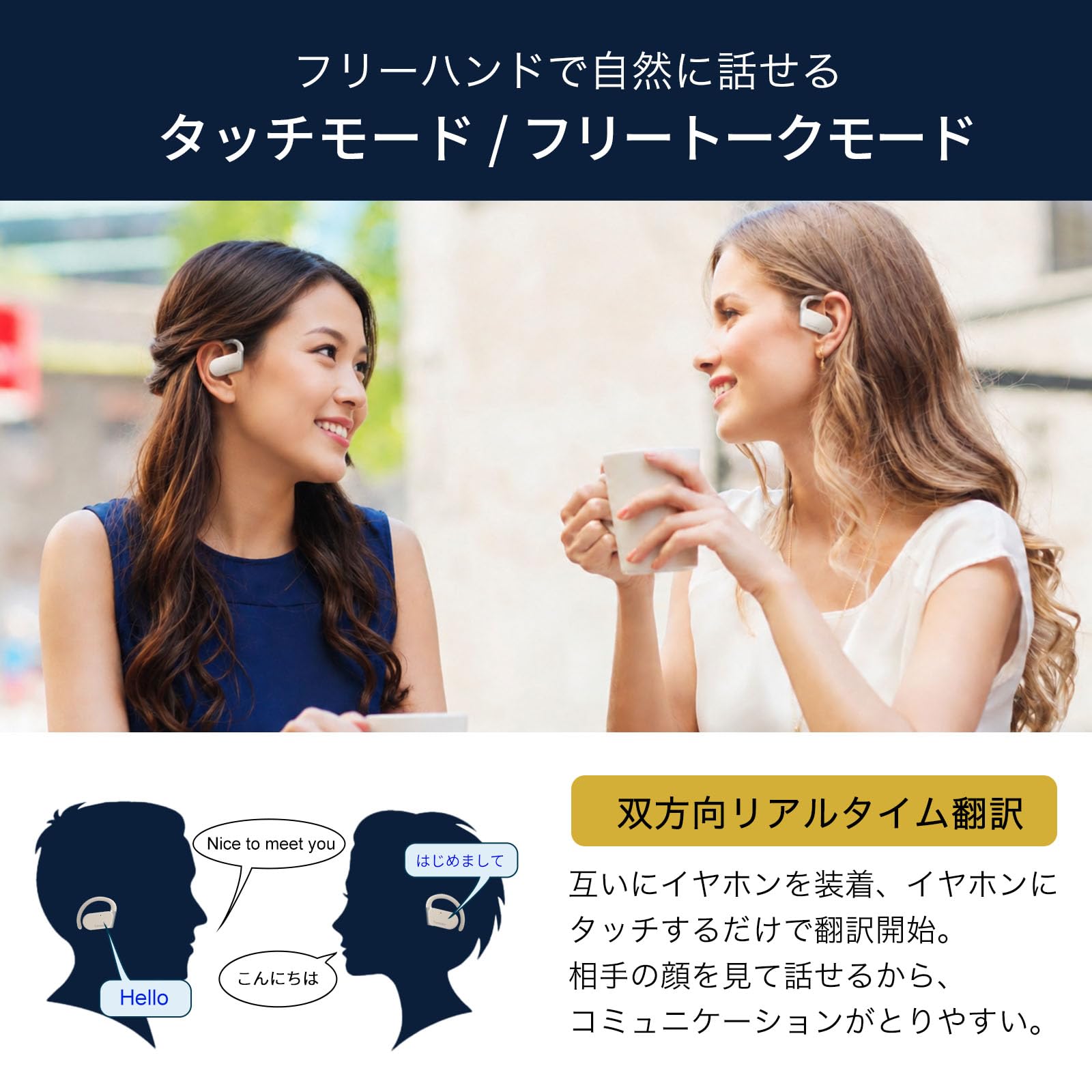 Amazon.co.jp: 翻訳イヤホン Wooask M9 オープンイヤー オフライン対応