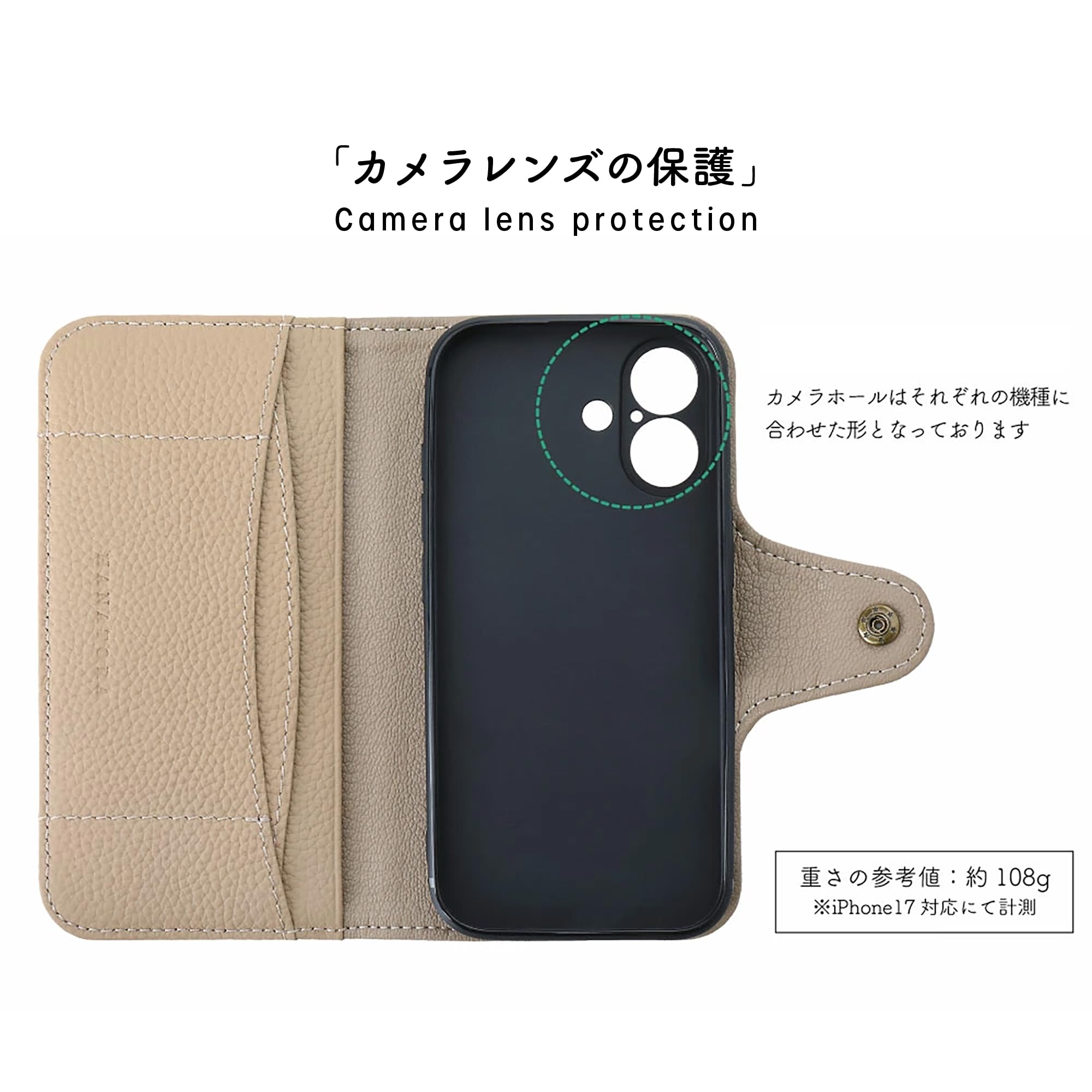 Amazon.co.jp: HANATORA for iPhone 16Pro ケース 手帳型 本革