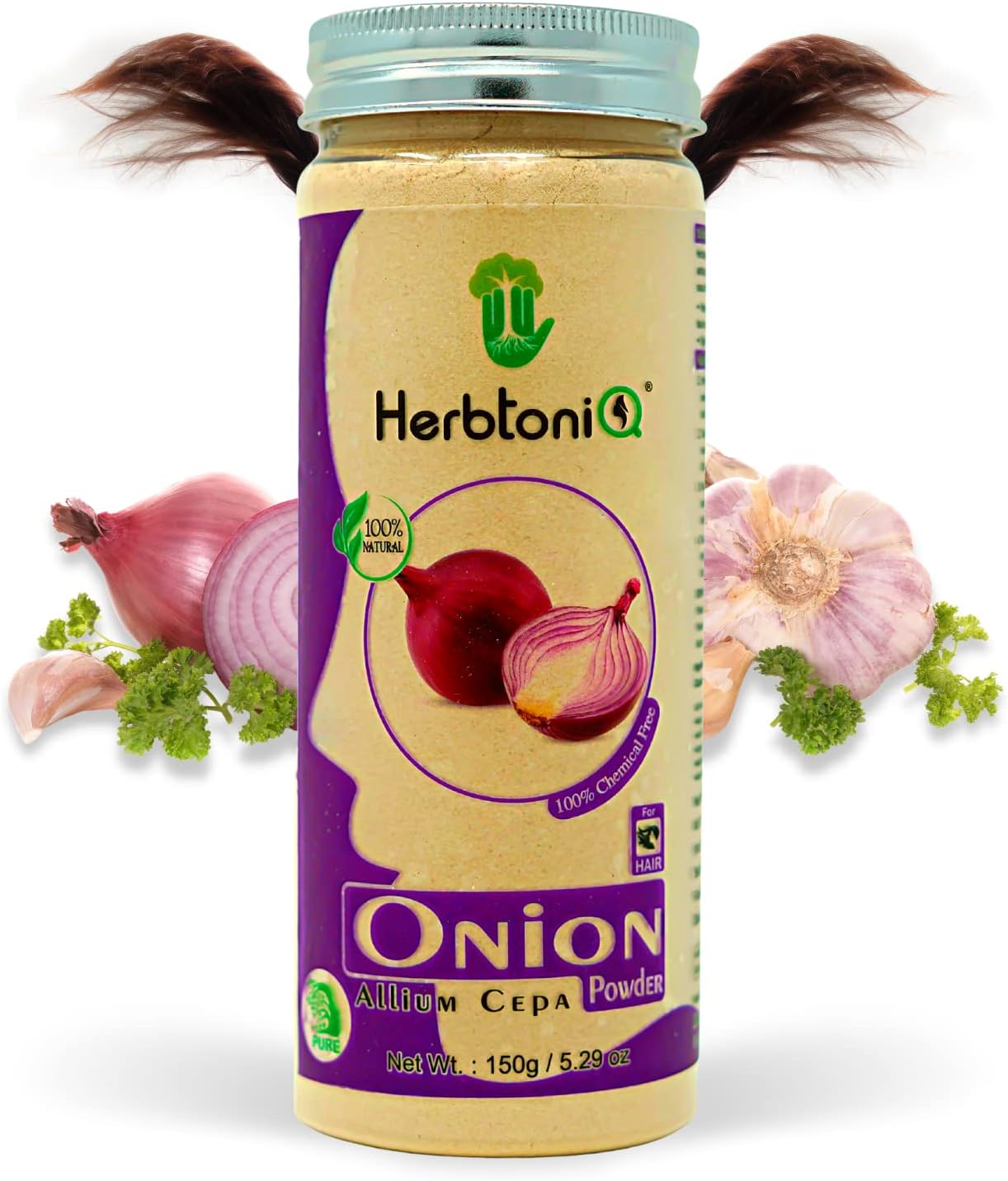 Herbtoniq Allium Cepa Onion Powder for Strong and Healthy Hair (150g)