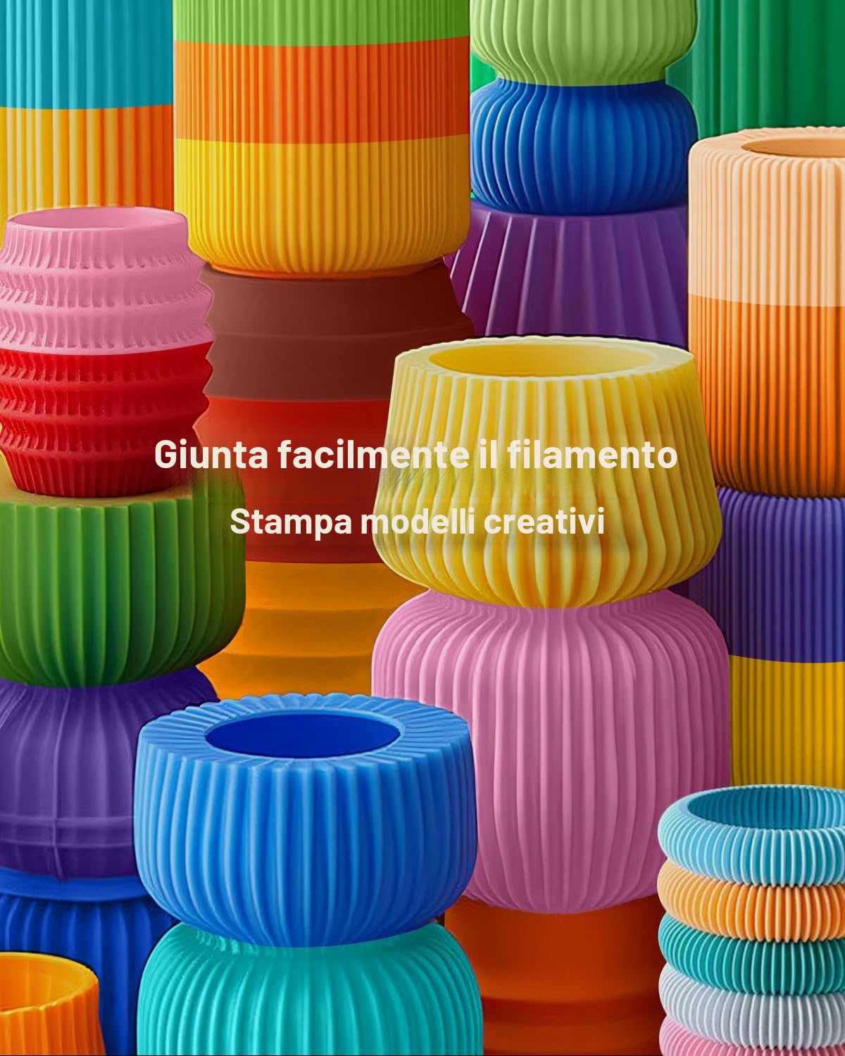 SUNLU Connettore Filamento con 200 Tubi PTFE, SUNLU Filamento Connector per Filamento Stampante 3D 1.75mm Fino a 240 °C, Compatibile con Filamento PLA TPU PETG ABS PA Nylon, Facile da usare